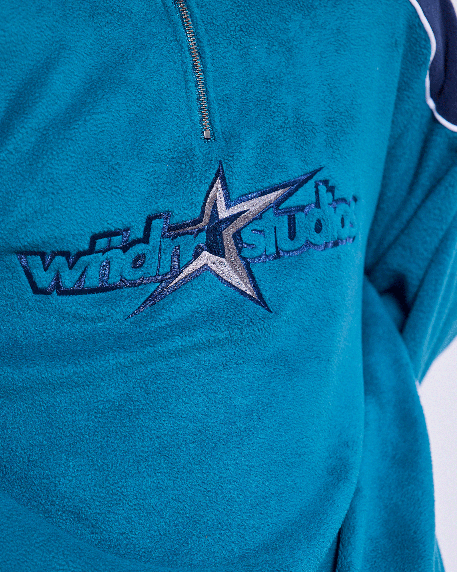 Mens STXR 1/4 Zip Polar Fleece Casual Jacket Storm Blue - Image 5