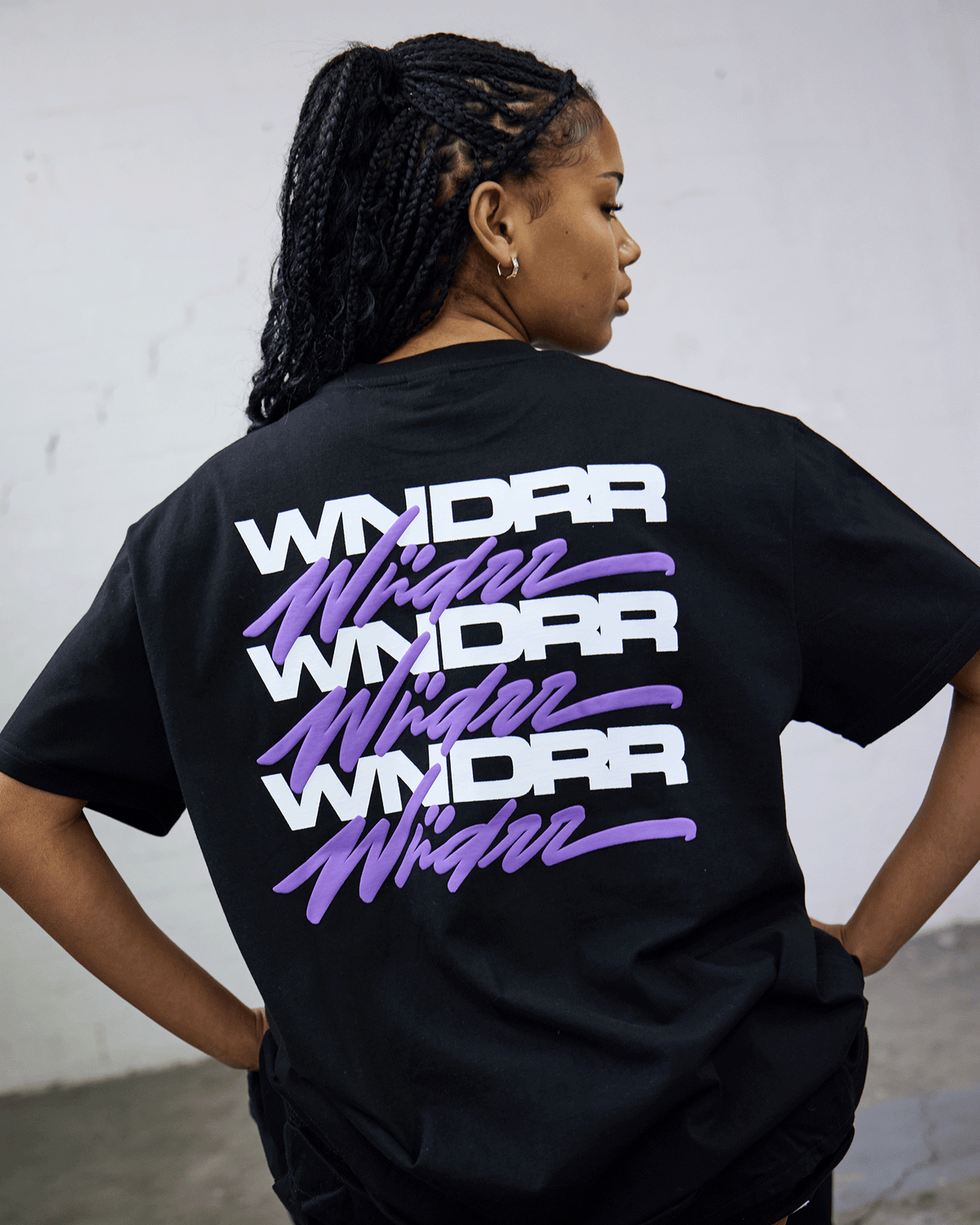 Hexed Box Fit Tee - Black
