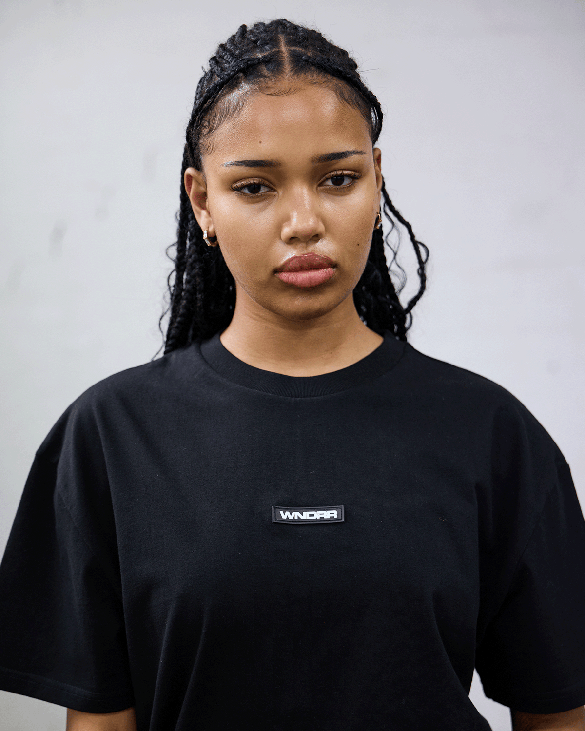 Hexed Box Fit Tee - Black