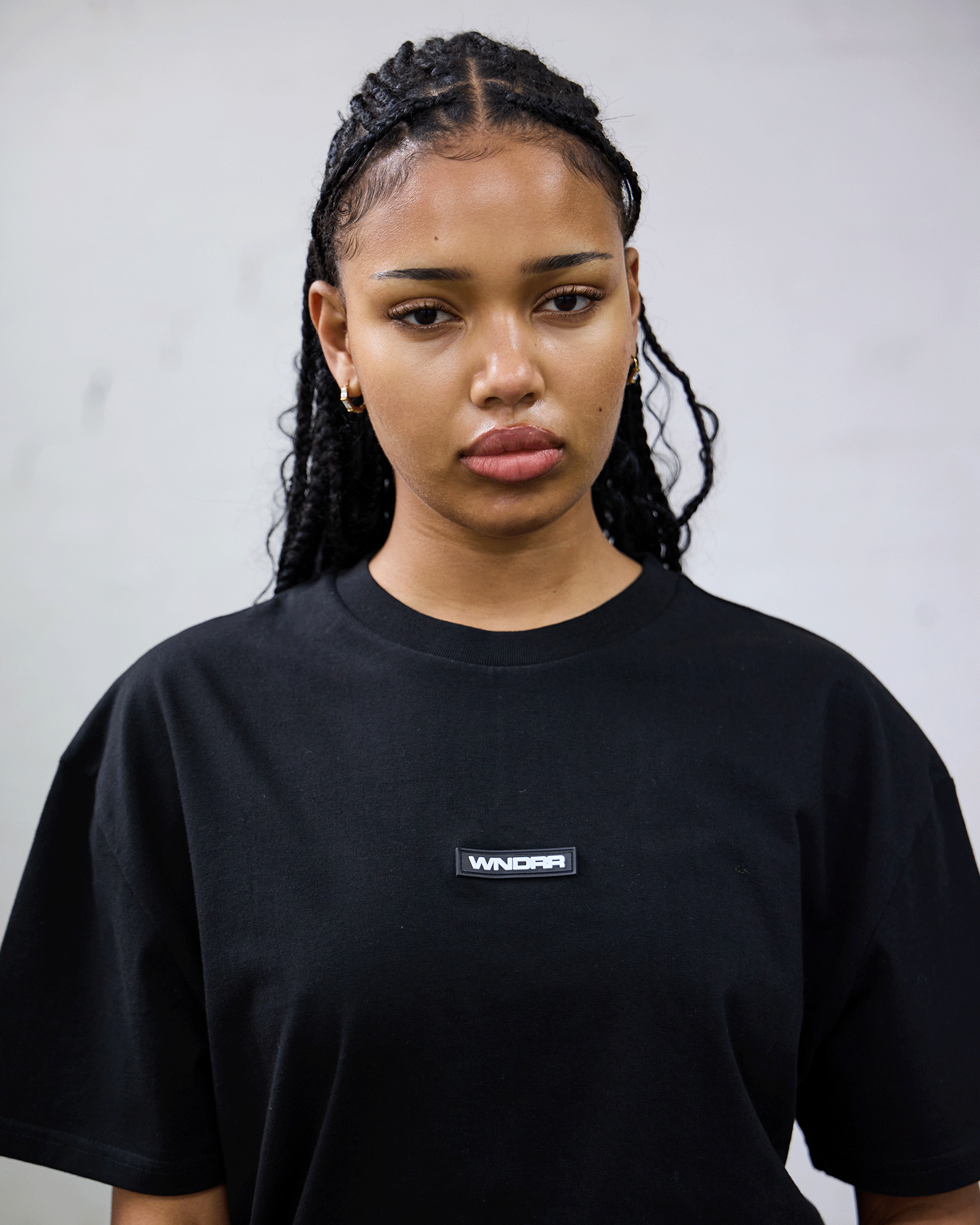 Hexed Box Fit Tee - Black