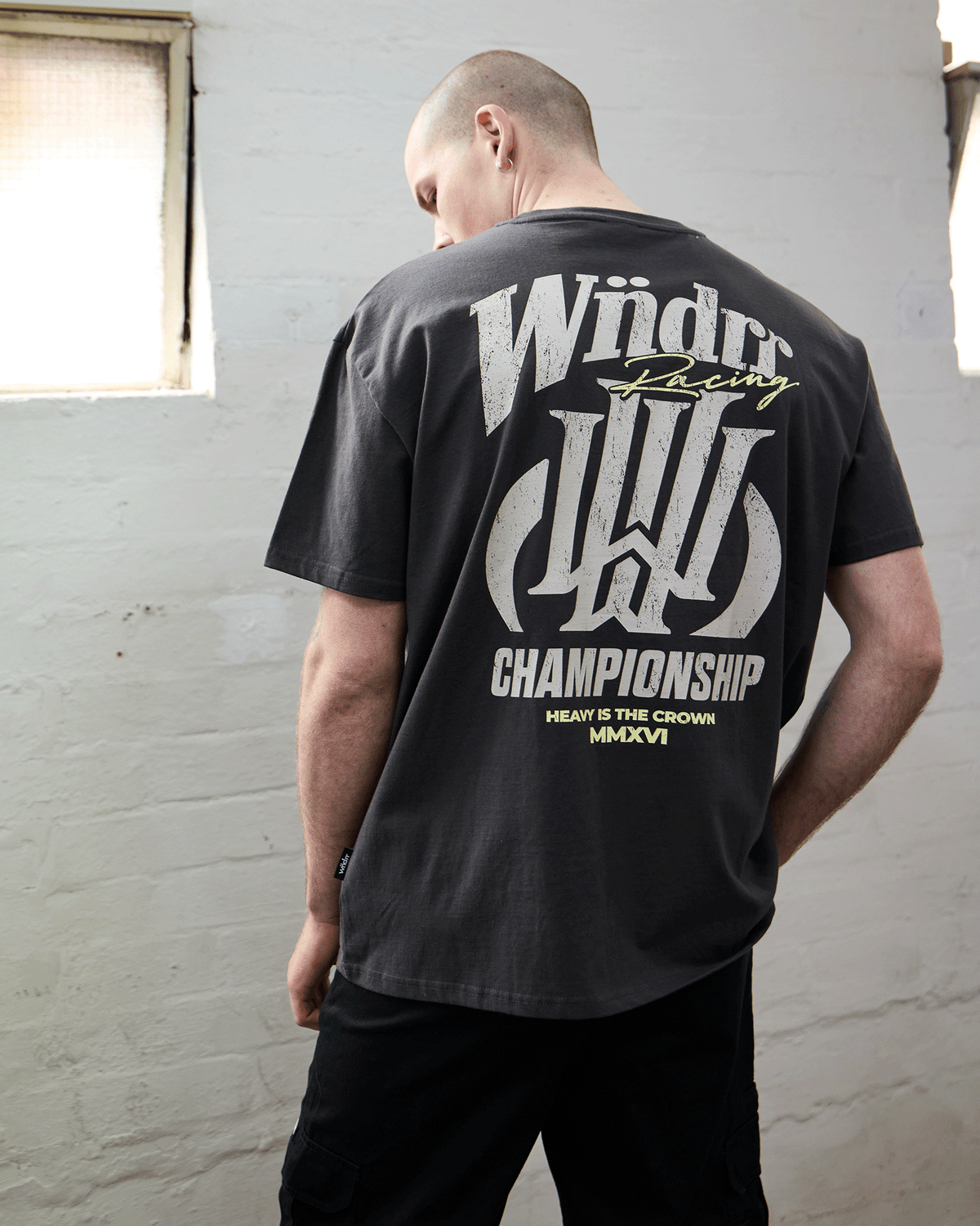 Skyline Box Fit Tee - Faded Black