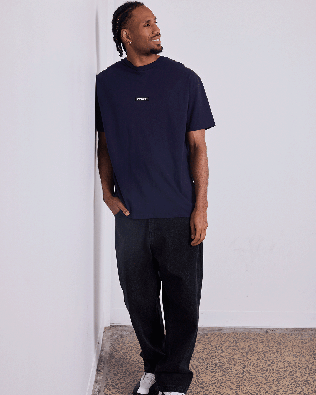 Hexed Box Fit Tee Navy - Image 5