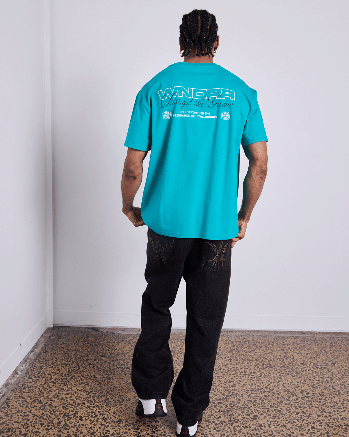 Displace Box Fit Tee Pool Green - Image 7