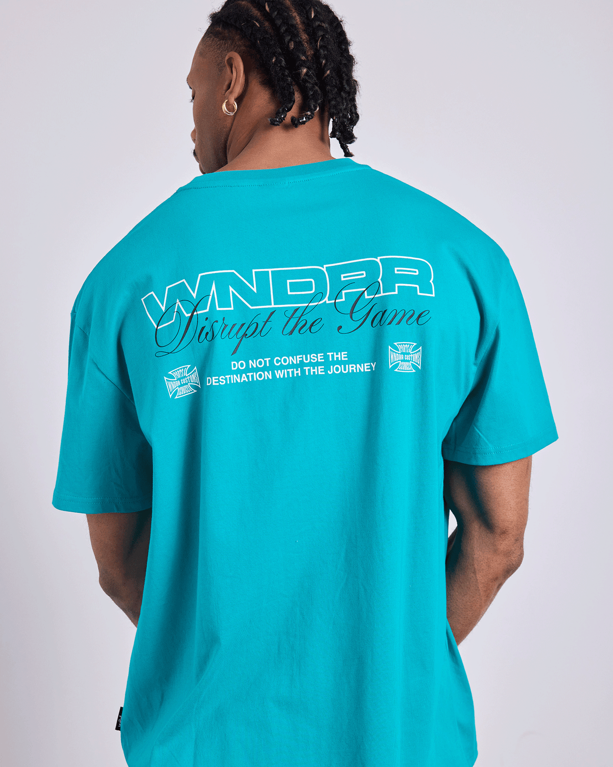 Displace Box Fit Tee Pool Green - Image 2