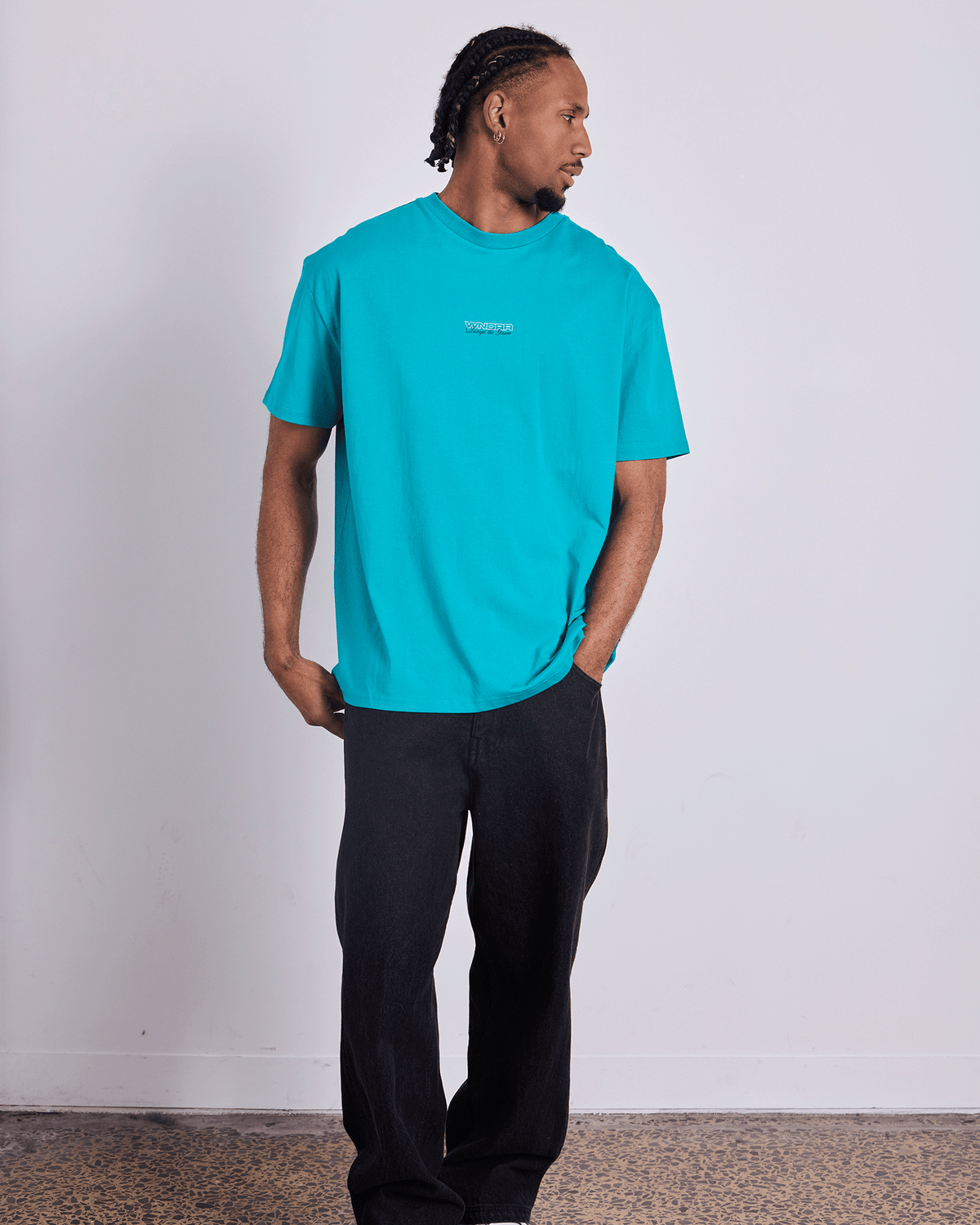 Displace Box Fit Tee Pool Green - Image 6