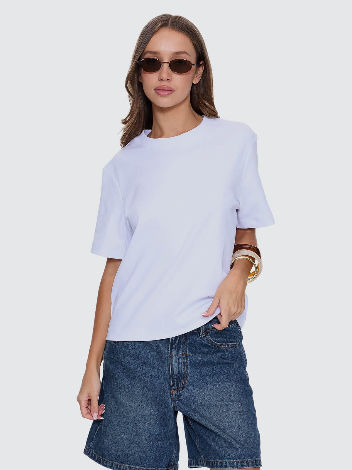 Womens Essential Tee T Shirt White - Image 1