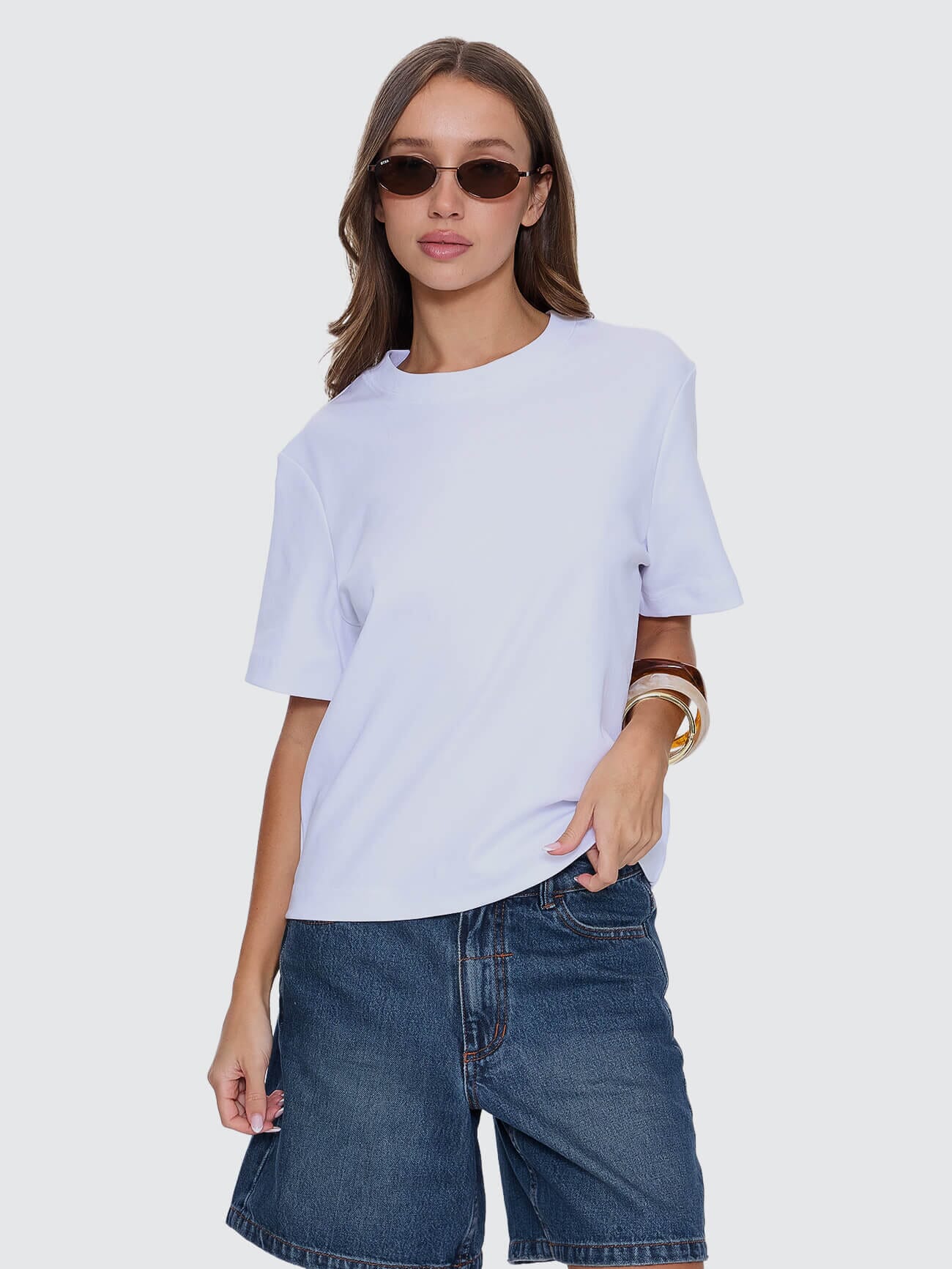 Womens Essential Tee T Shirt White - Image 1