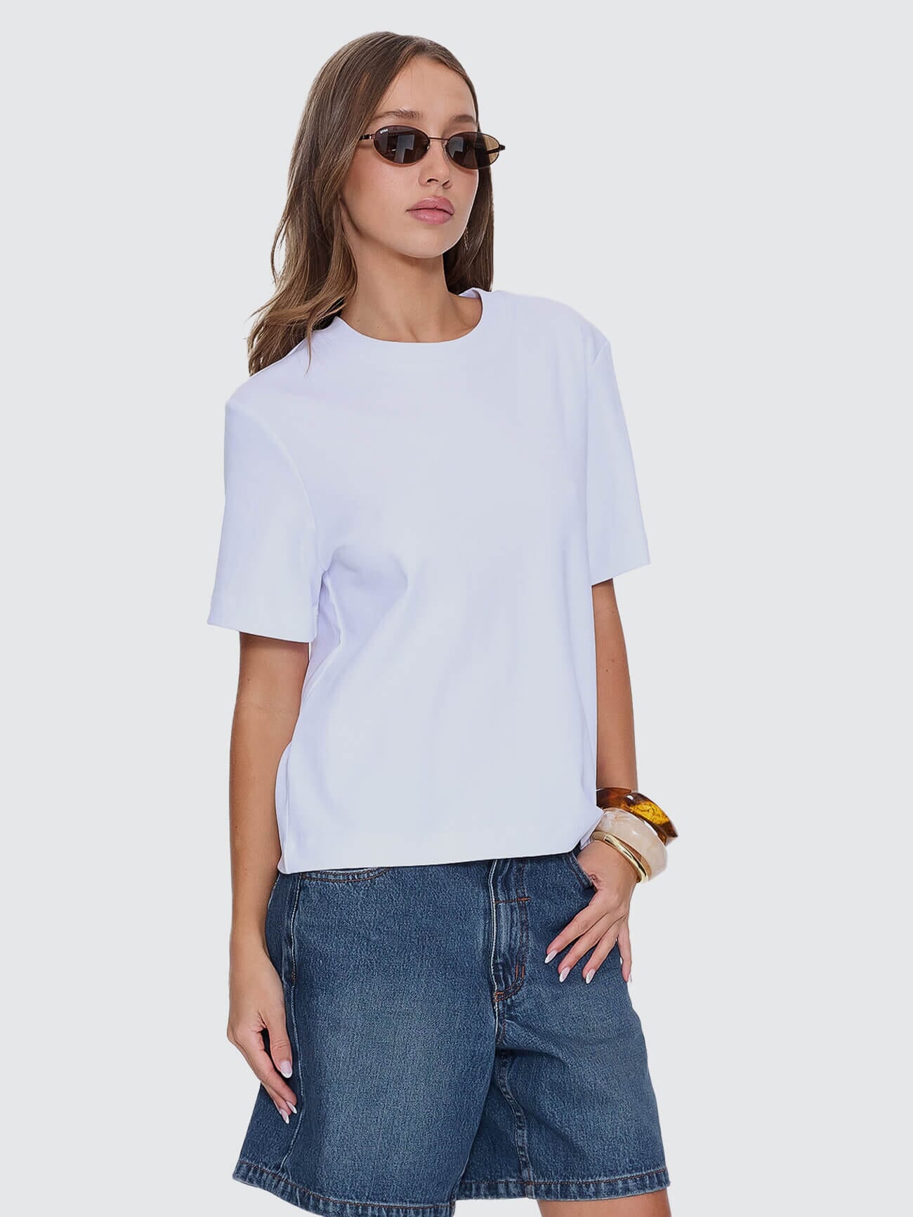 Womens Essential Tee T Shirt White - Image 6