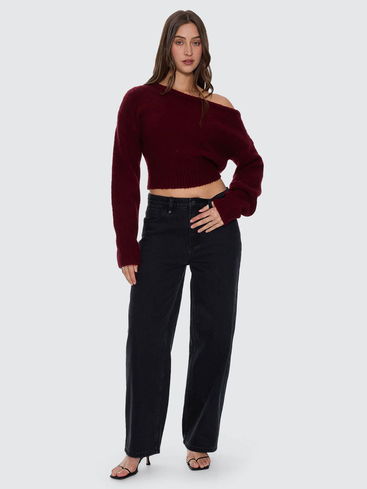 Womens Oslo Sweater New Maroon - Image 3