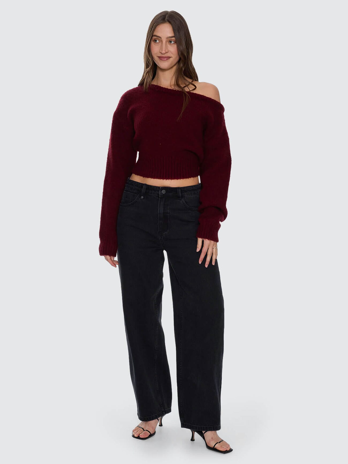 Womens Oslo Sweater New Maroon - Image 5