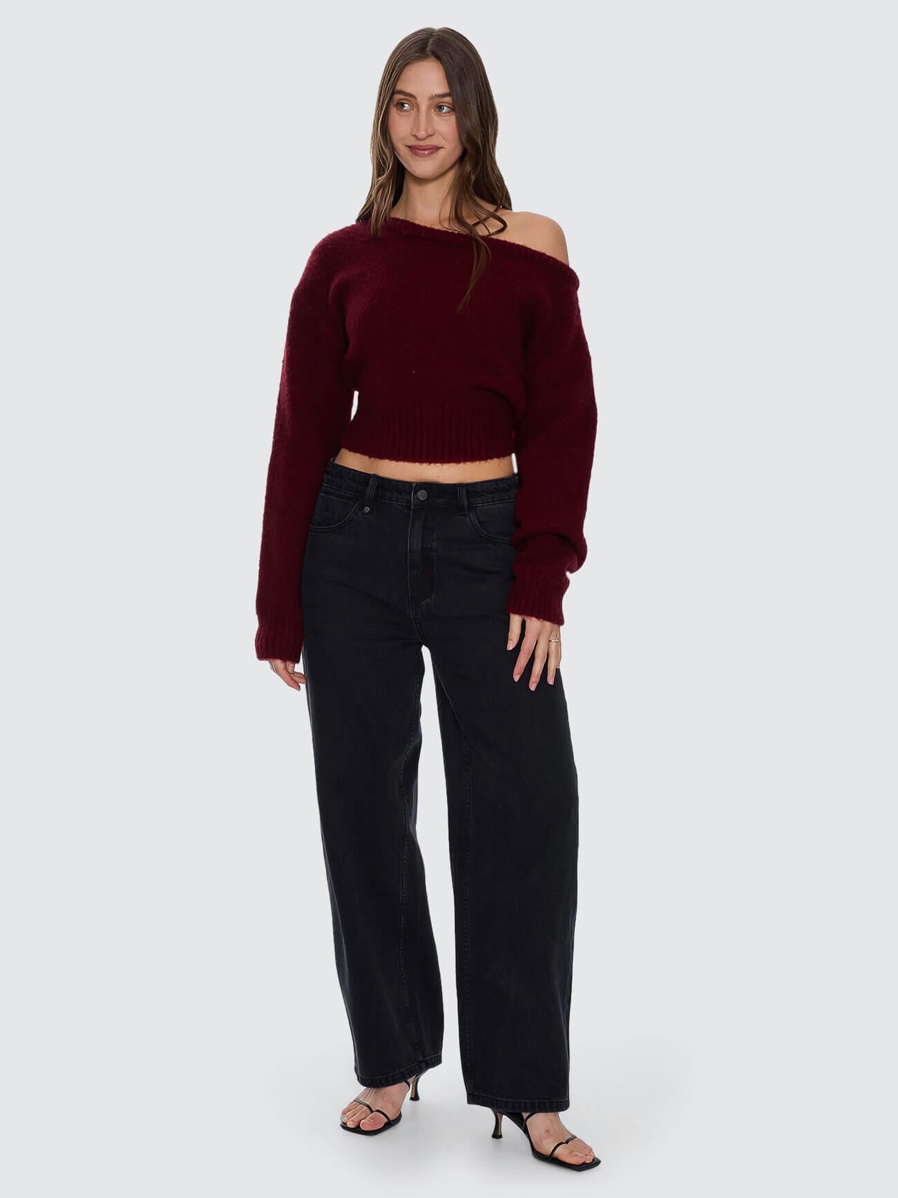 Womens Oslo Sweater New Maroon - Image 5