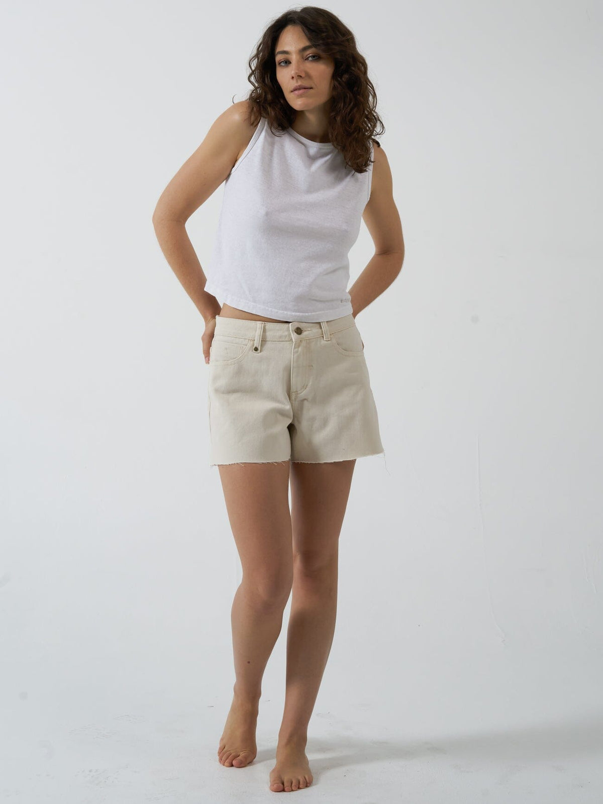 Erica Mid Rise Short Heritage White - Image 6