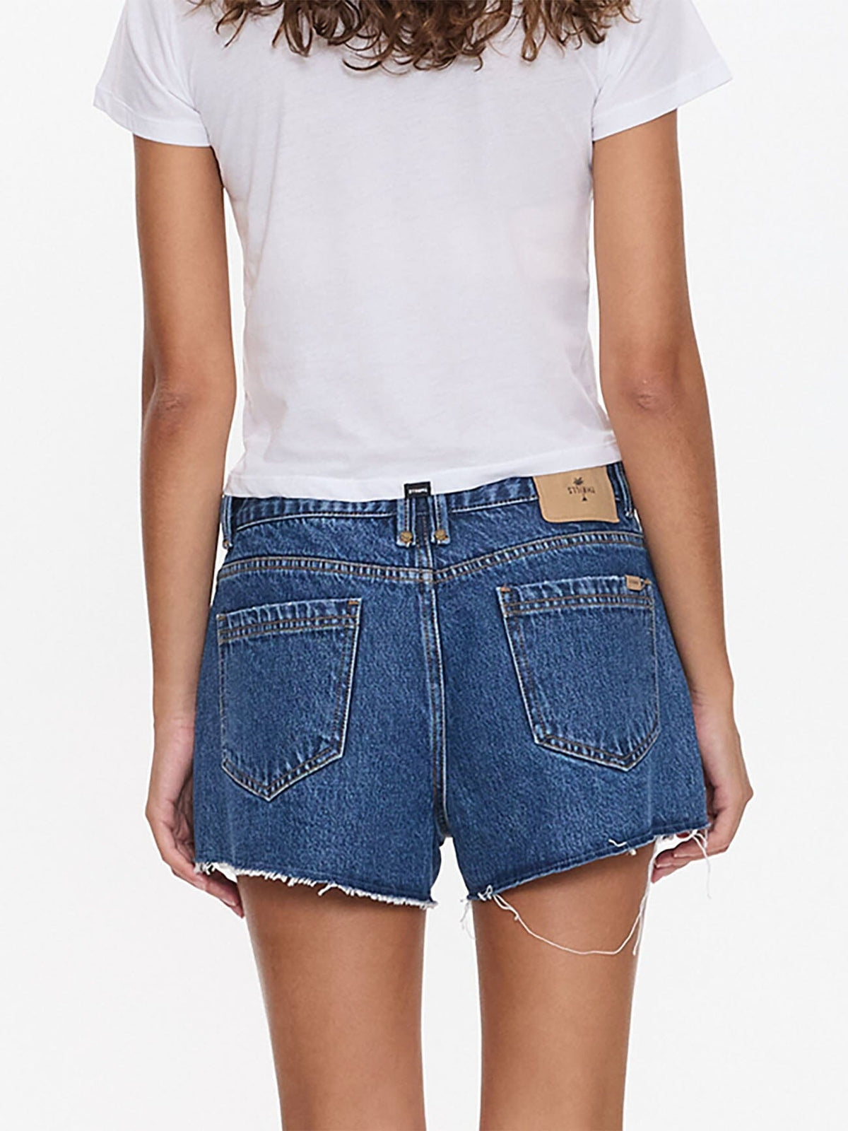 Womens Lola Low Rise Baggy Walk Short Deep Vintage Blue - Image 5