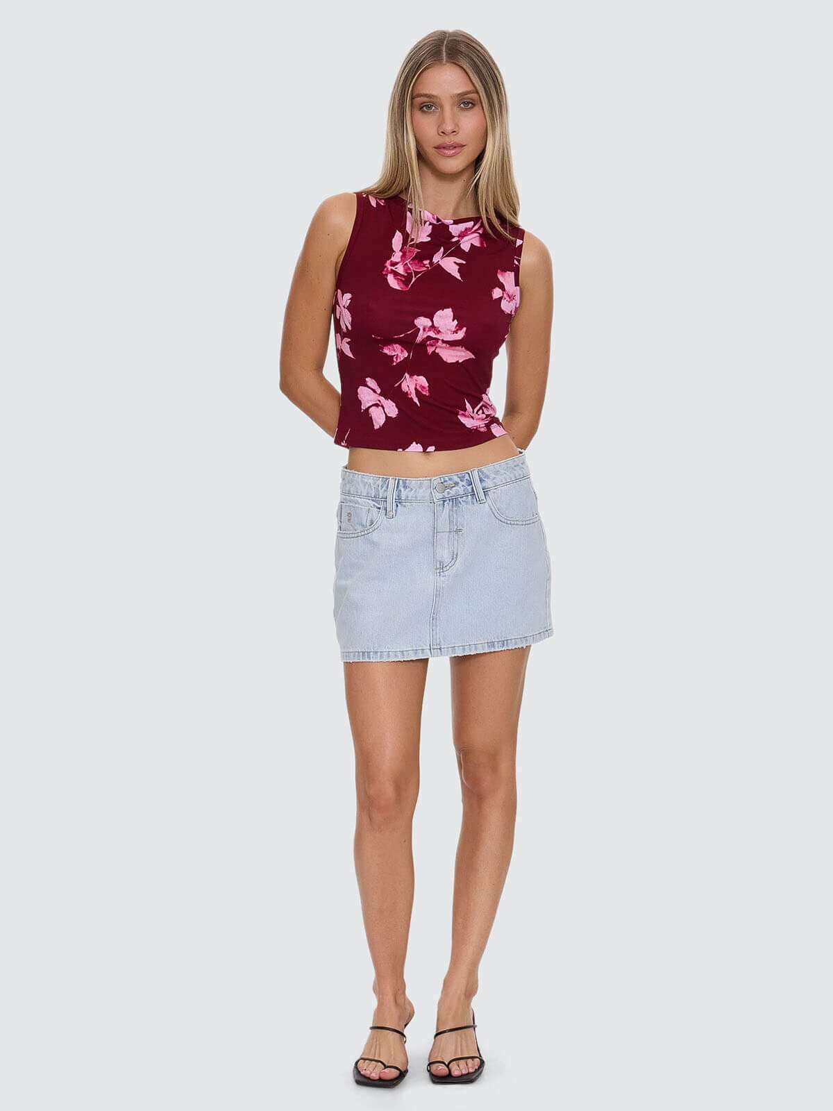 Mens Full Bloom Singlet Pomegranate - Image 7