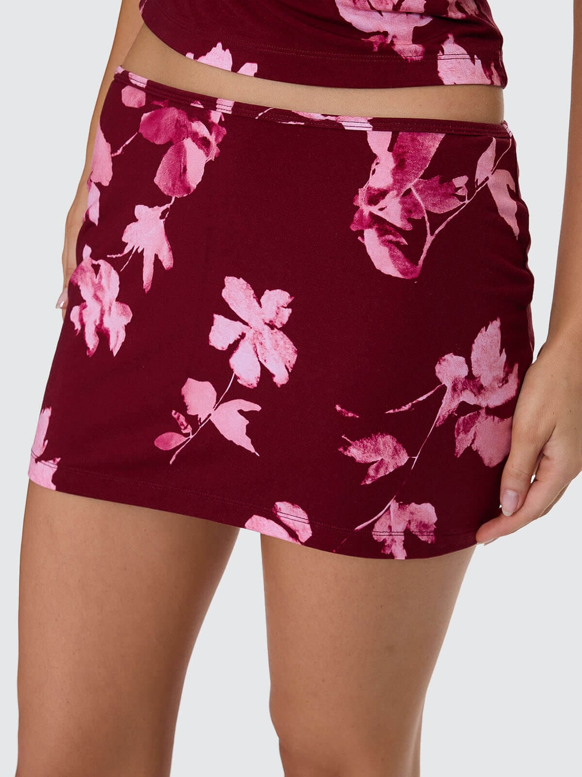 Womens Full Bloom Skirt Pomegranate - Image 2