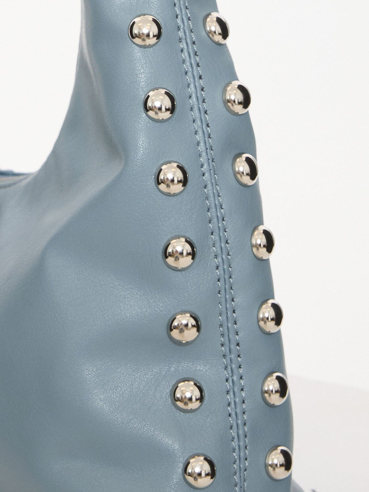 Wild Side Studded Mini Shoulder Bag Dark Grey Blue - Image 3