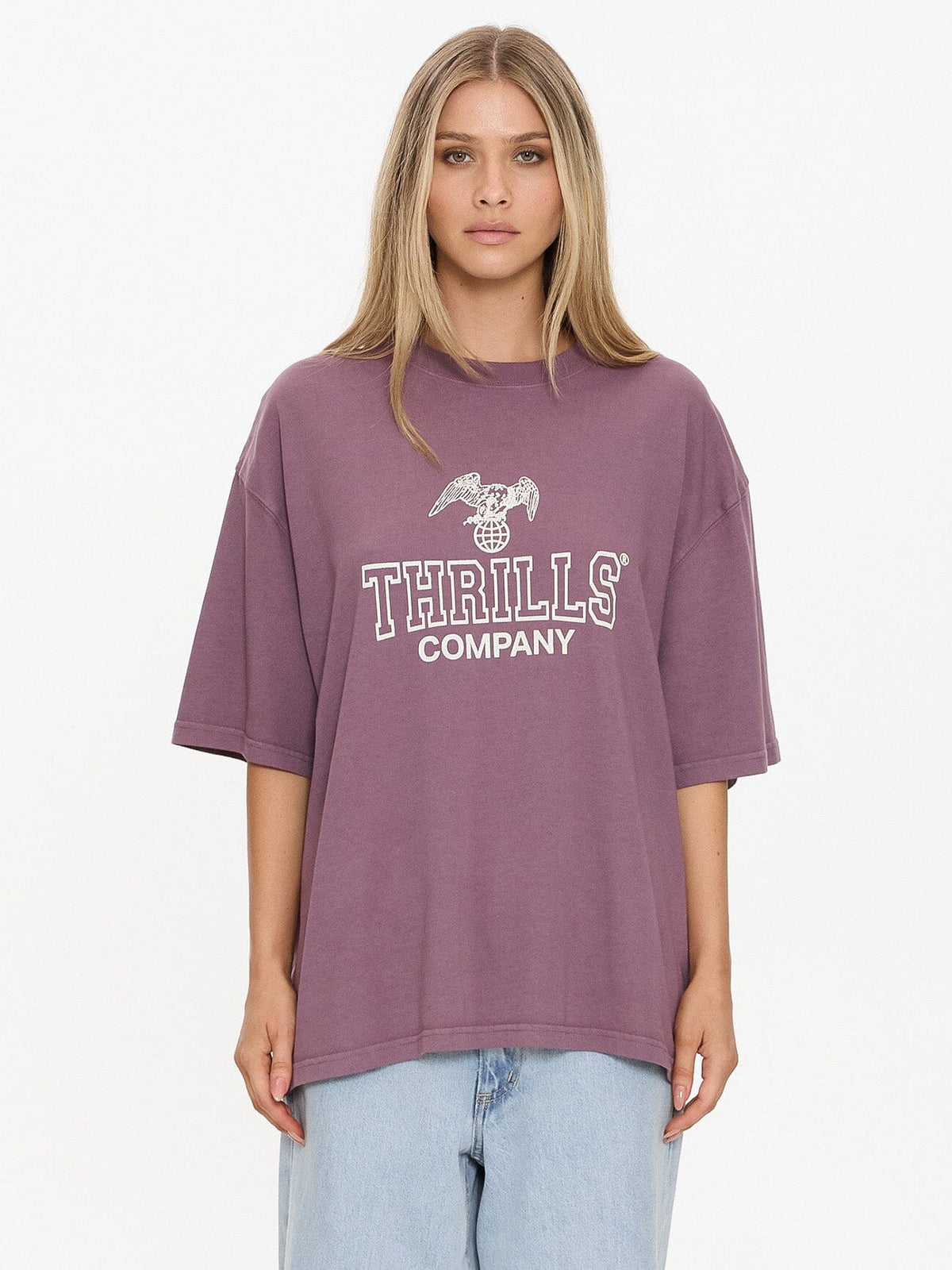 Womens Break Point T Shirt Vintage Mauve - Image 7