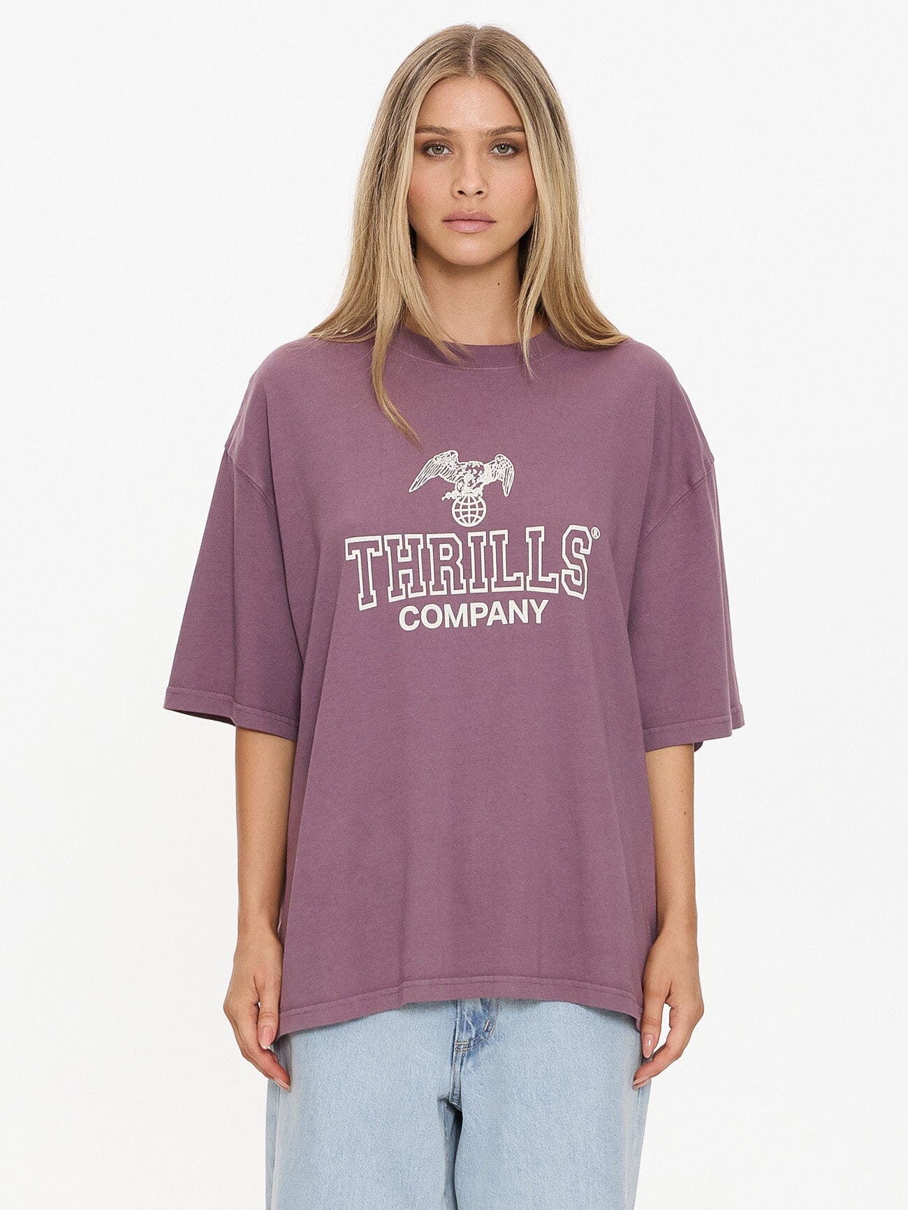 Womens Break Point T Shirt Vintage Mauve - Image 7
