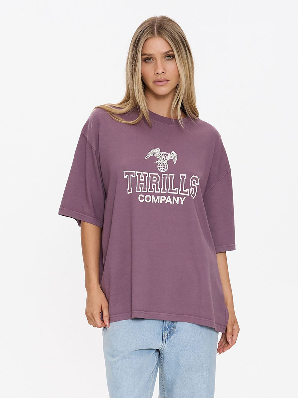 Womens Break Point T Shirt Vintage Mauve - Image 1