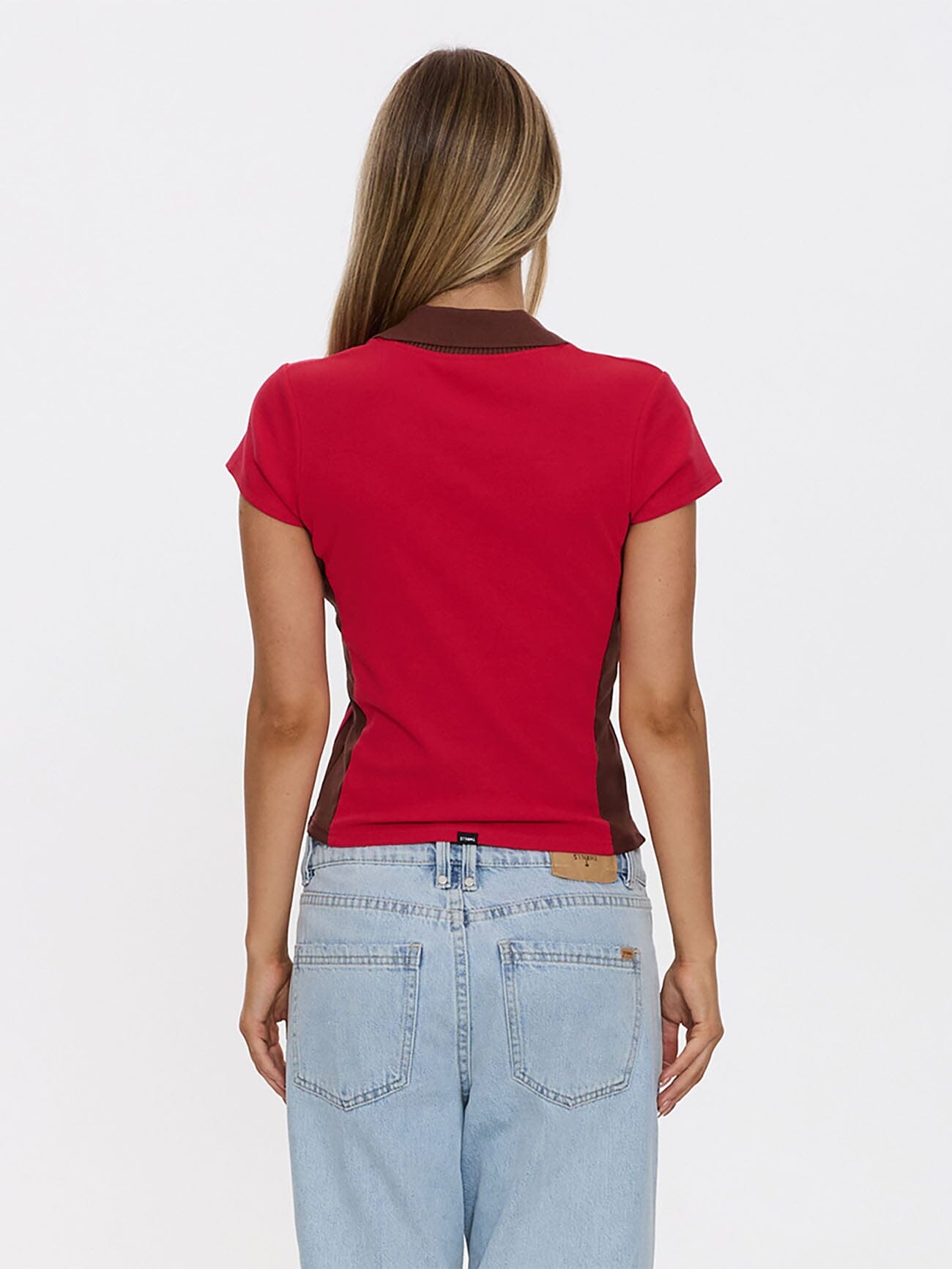 Womens Hot Shot Polo Club T Shirt Cherry - Image 4