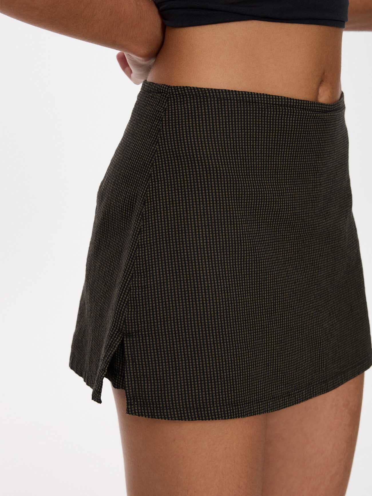 Womens Lost Control Mid Rise Skirt Tarmac - Image 2
