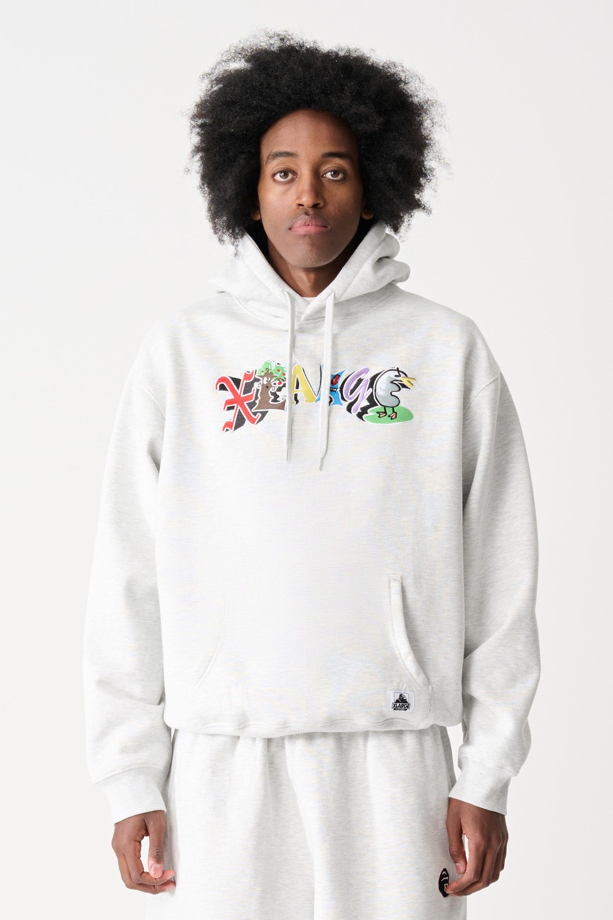 Mens Garden Hooded Jumper Snow Marle - Image 1