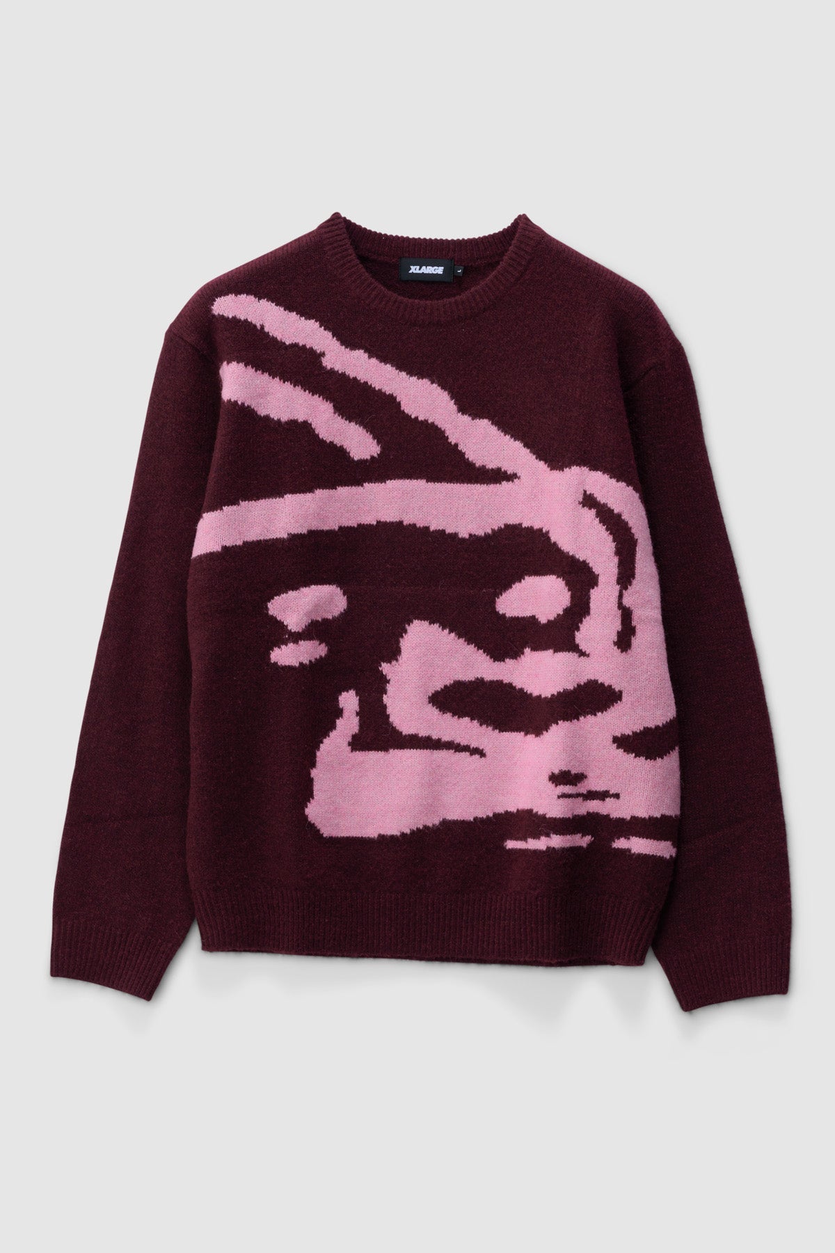 Mens Gorilla Knit Sweater Plum - Image 1
