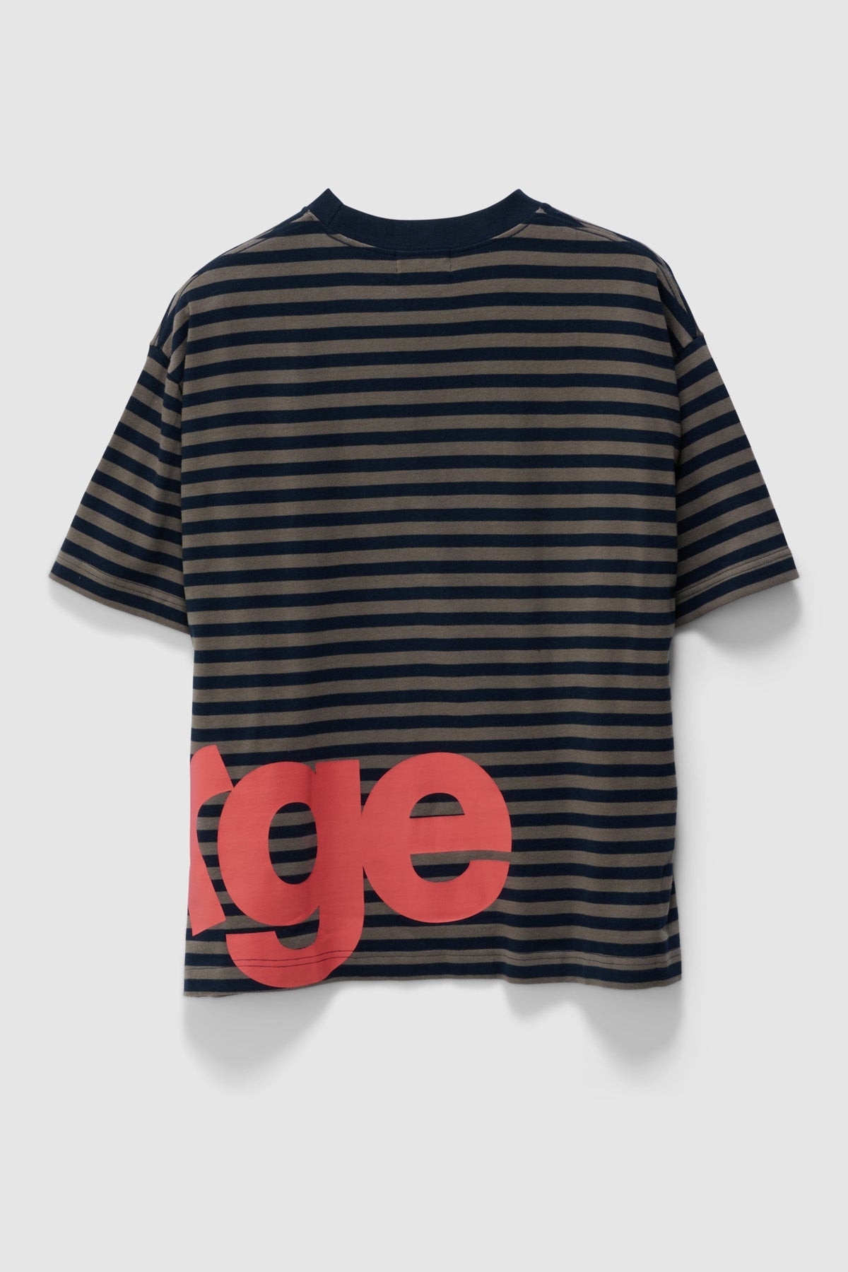 Mens Eli Gorilla Fit T Shirt Mocha / Navy Stripe - Image 4