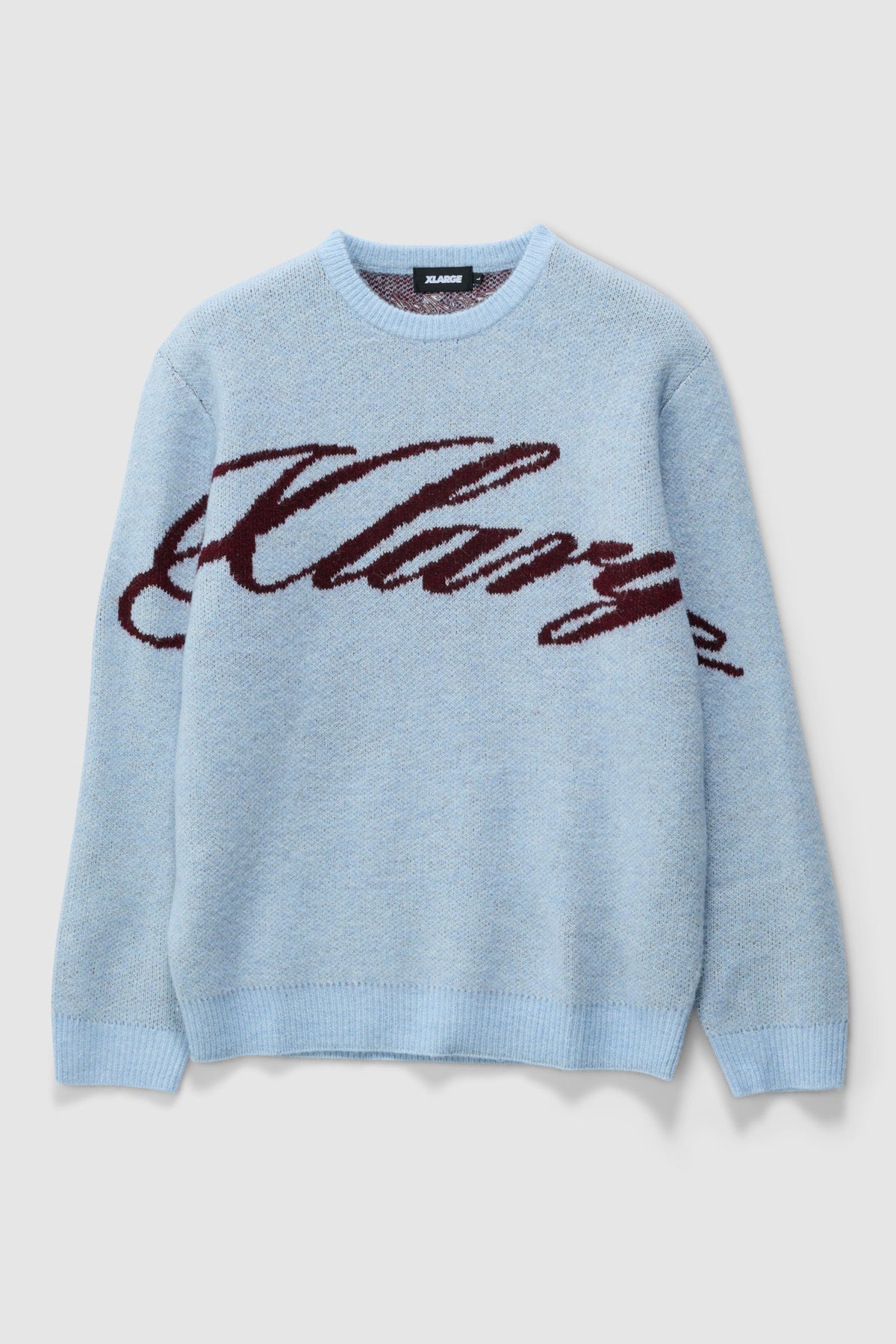 Script Knit Sweater Dusty Ice - Image 1