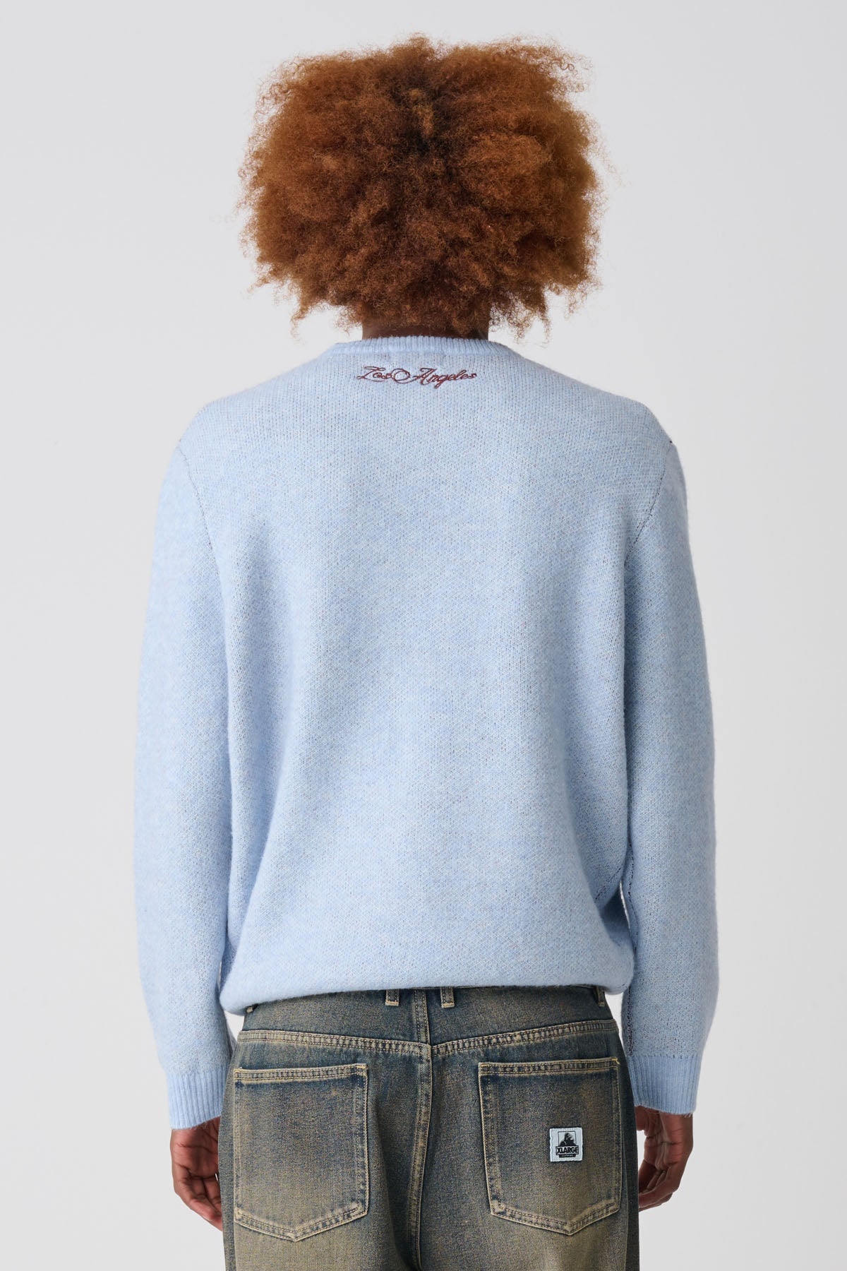 Script Knit Sweater Dusty Ice - Image 3