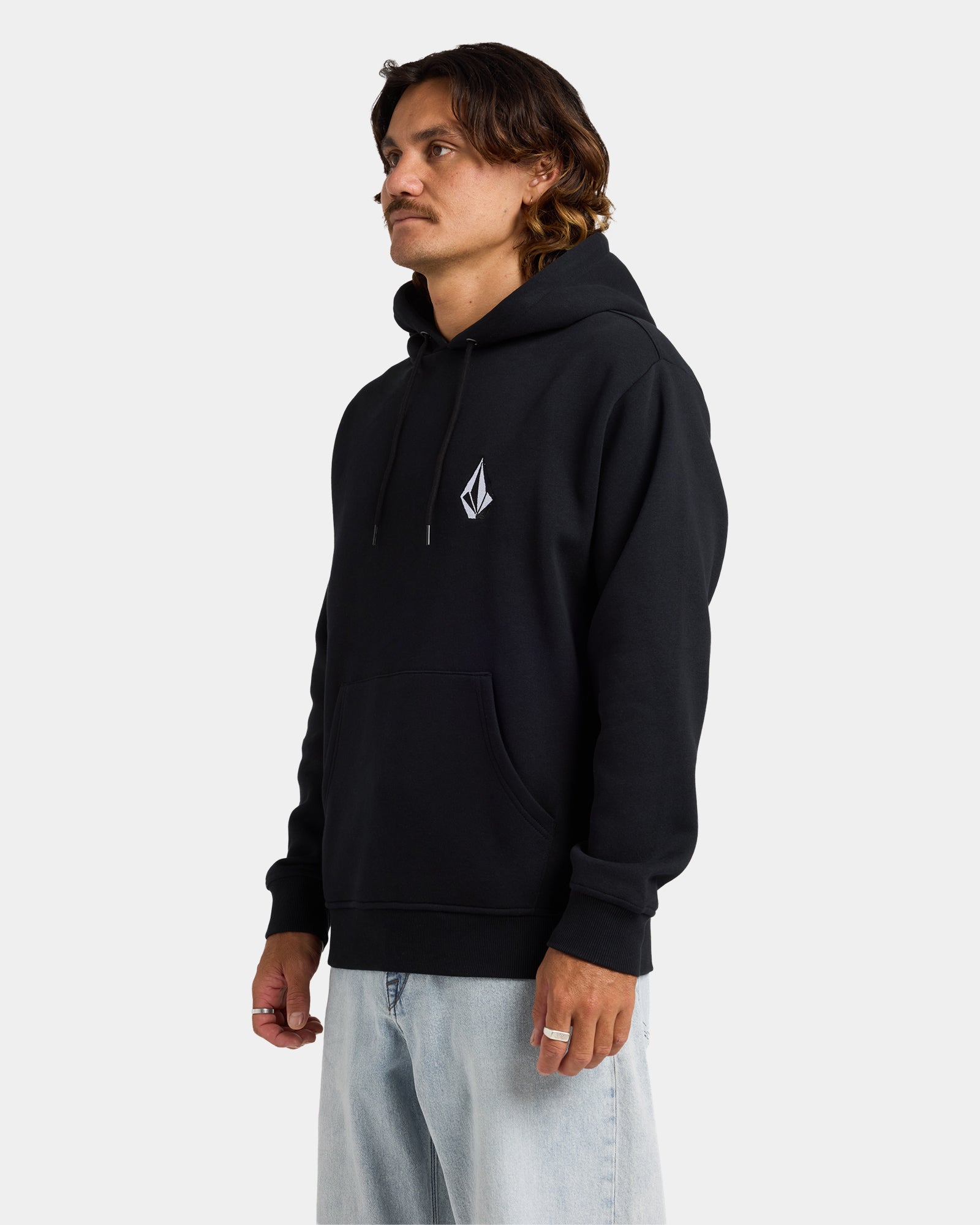 Mens Vologo Hooded Jumper Black - Image 3