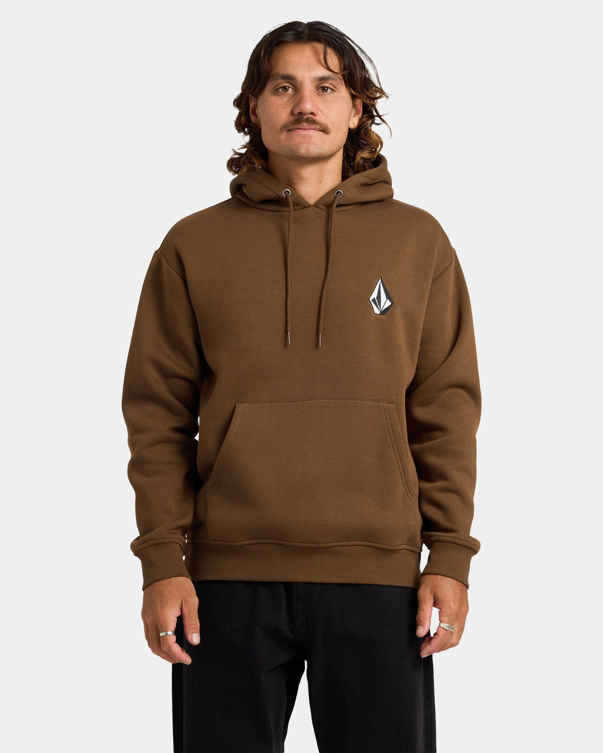 Mens Vologo Hooded Jumper Dark Earth - Image 6