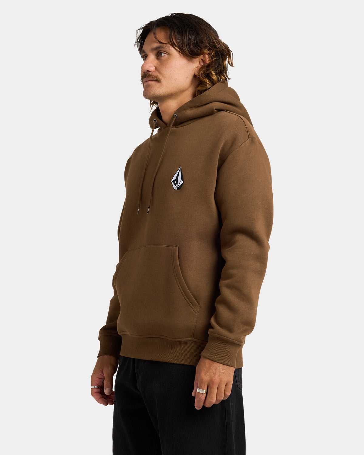 Mens Vologo Hooded Jumper Dark Earth - Image 8