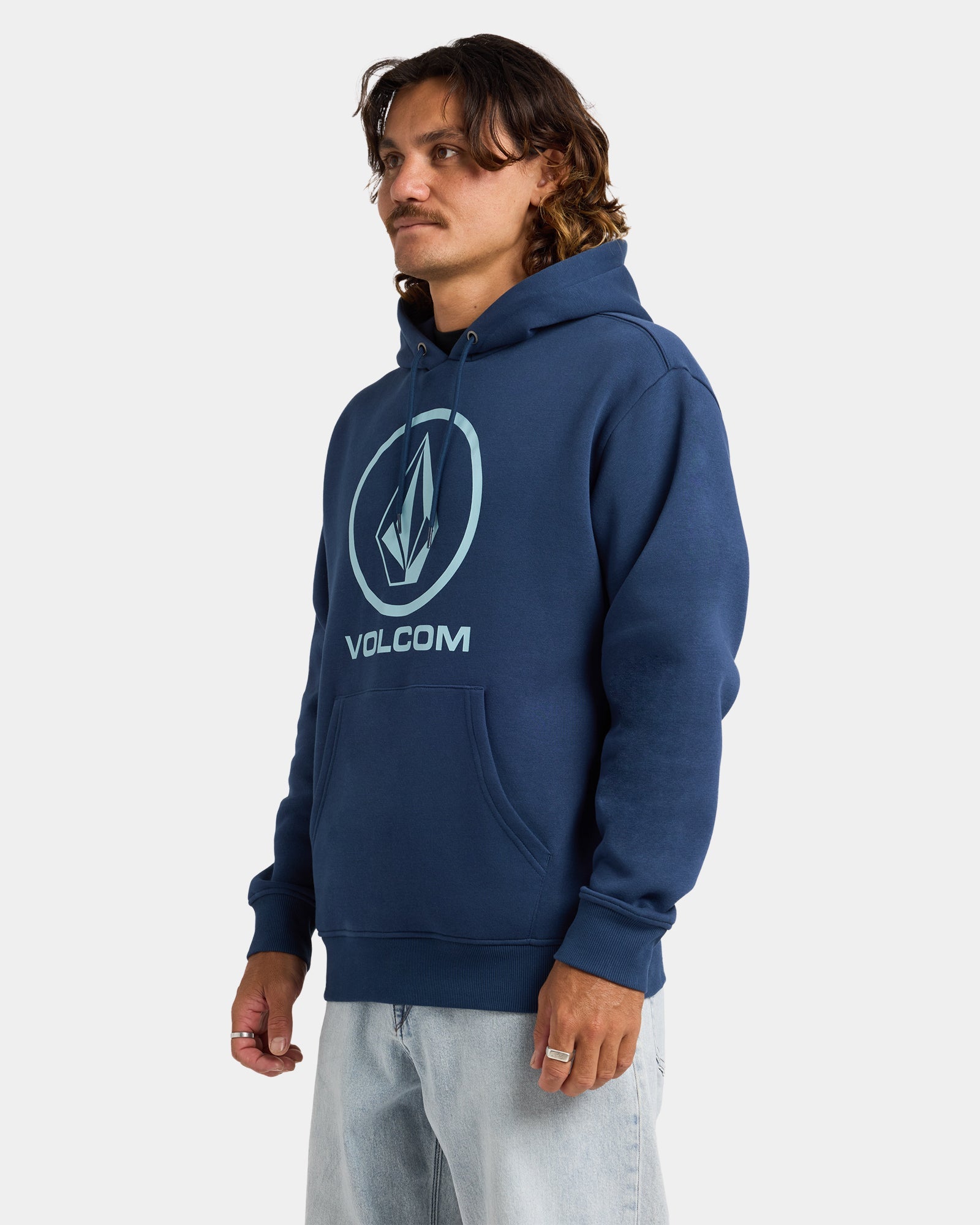 Mens Boulder Hooded Jumper Baja Indigo - Image 3