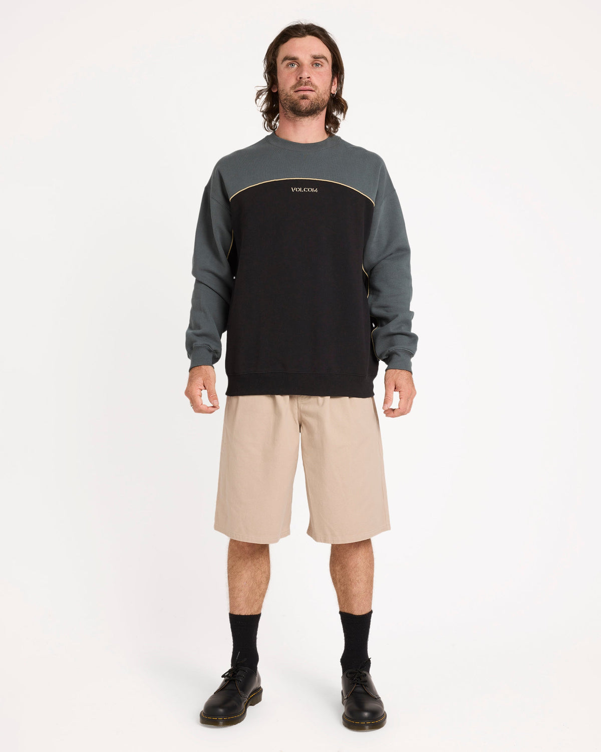 Mens 2K Stone Crew Sweater Castlerock - Image 3