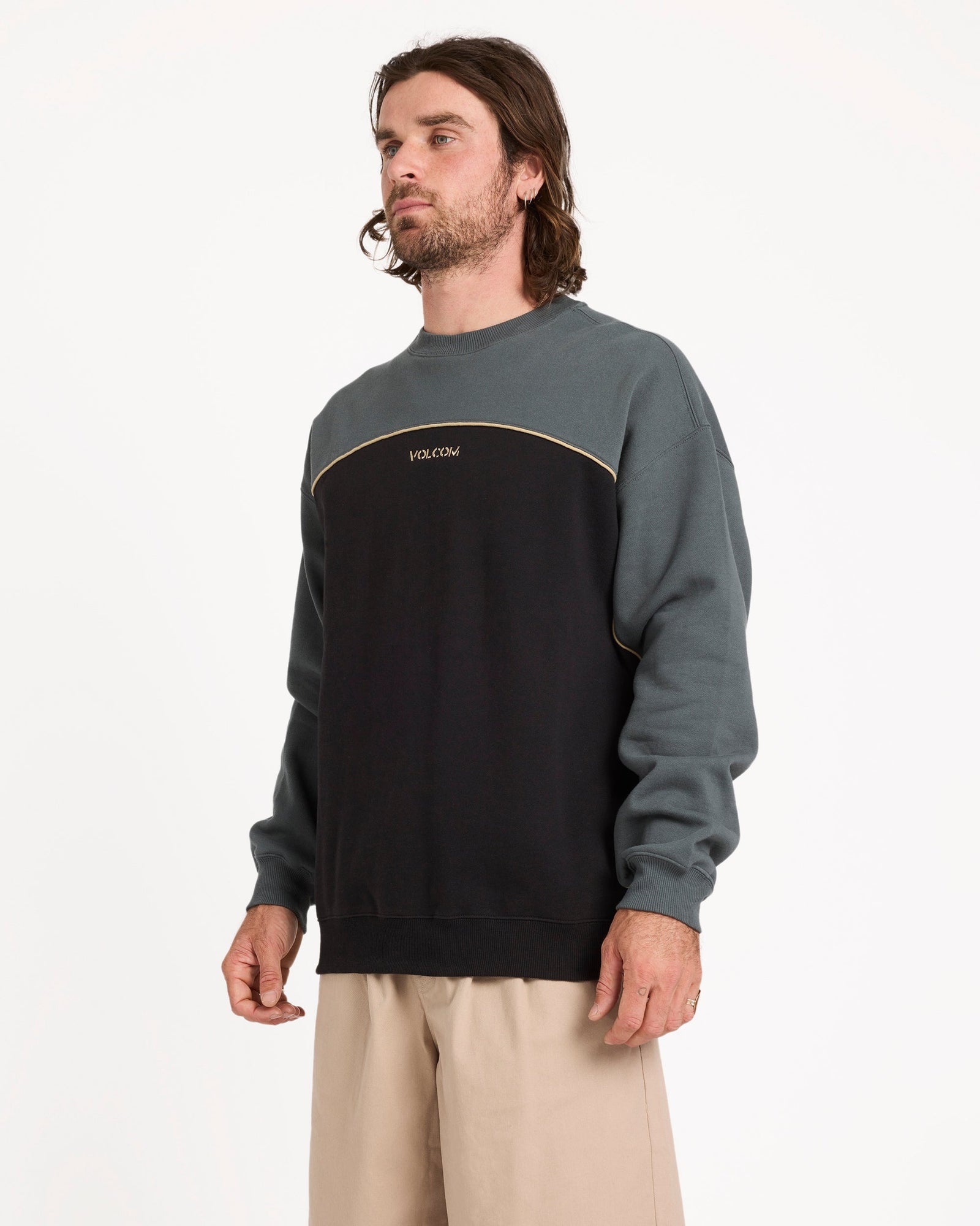 Mens 2K Stone Crew Sweater Castlerock - Image 4
