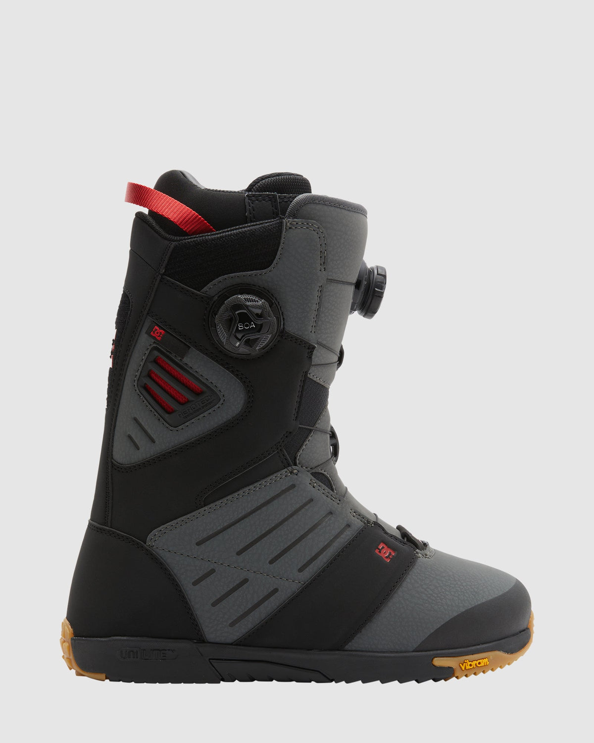 Mens Judge BOA Snowboard Boots Black / Grey / Red - Image 2