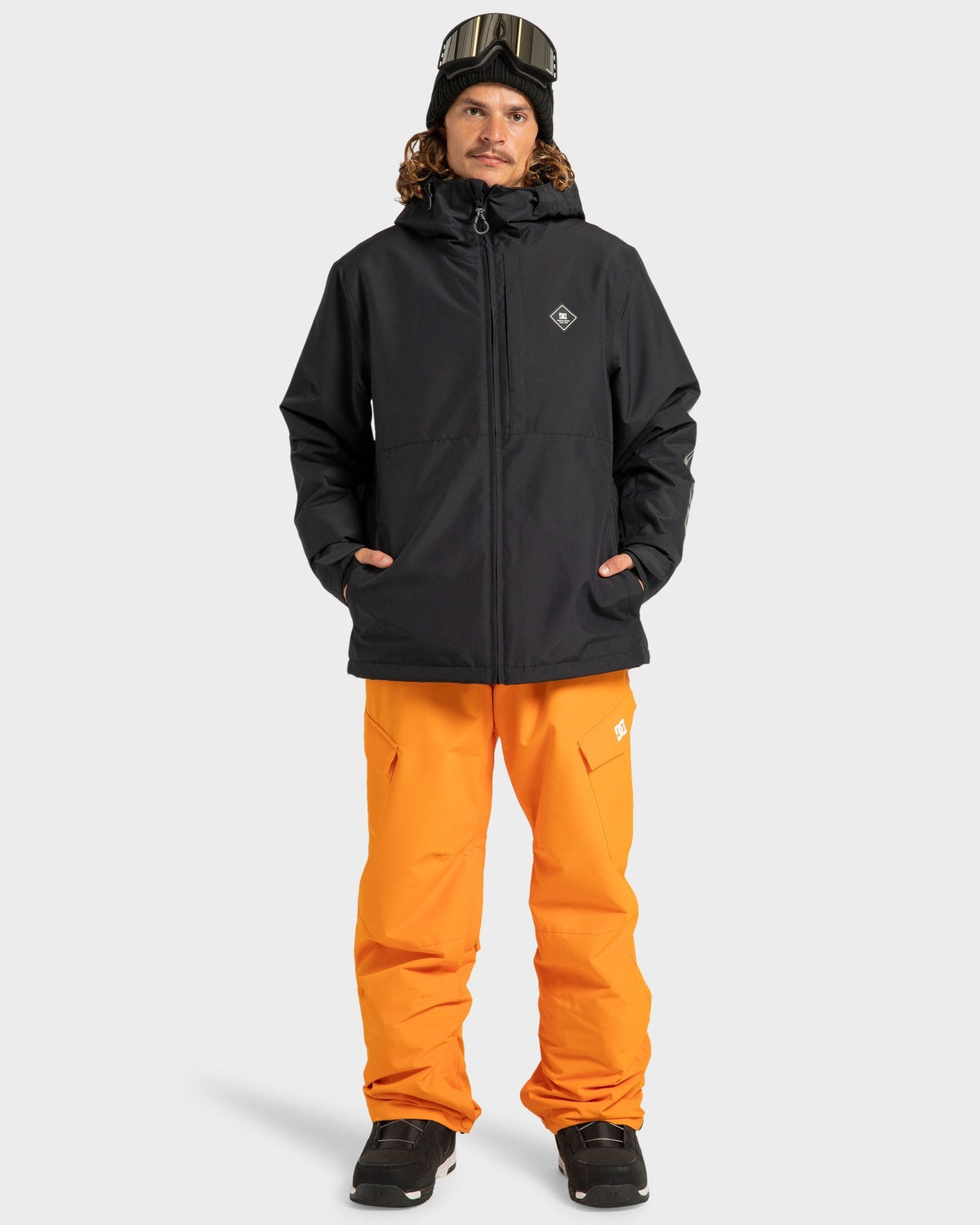 Mens Basis Insulated Snowboard Jacket Black - Image 4