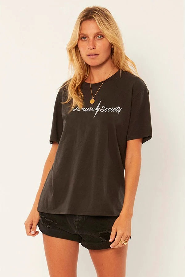 Amuse Society Electric Hit Tee Charcoal