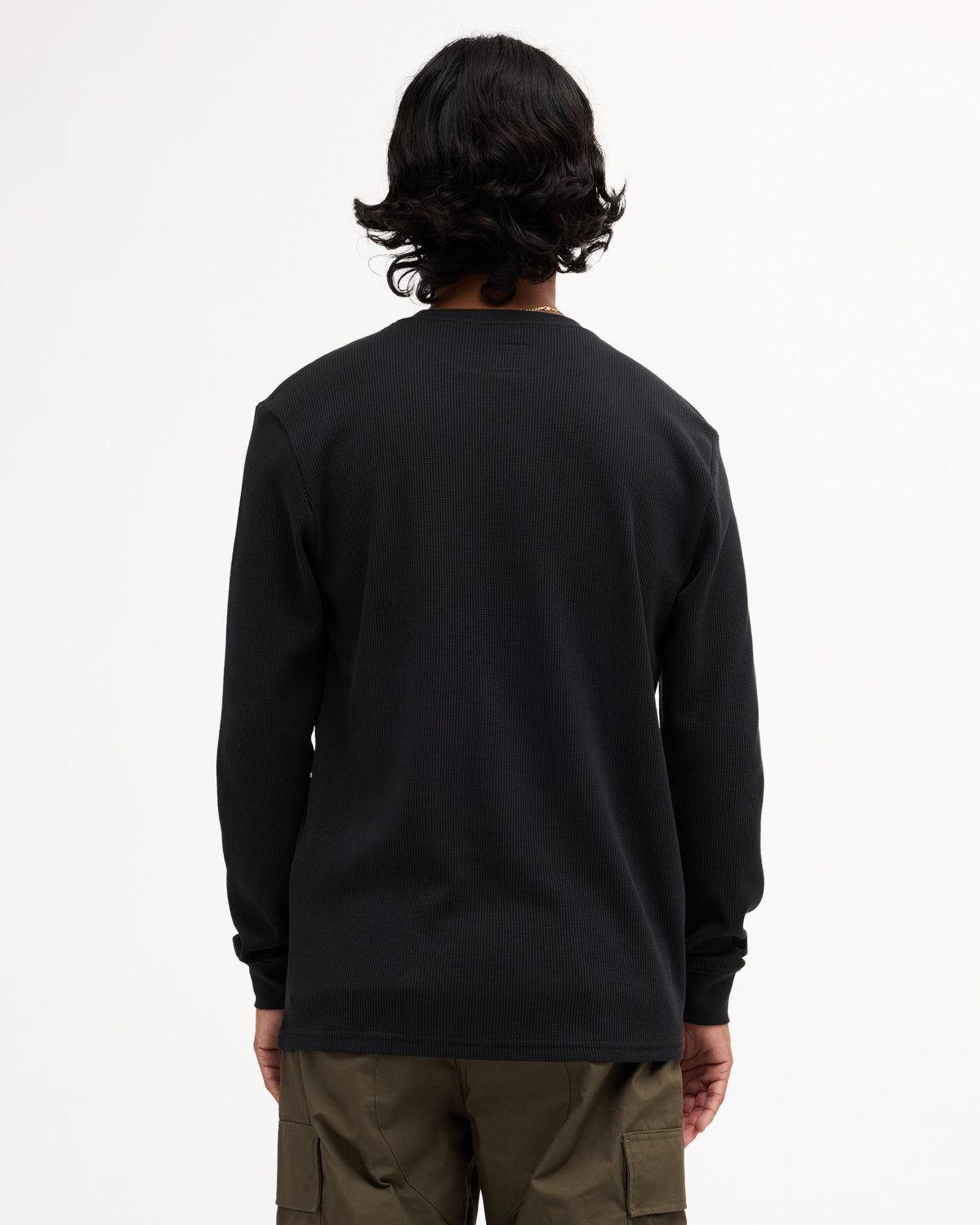 Mens Dayshift Thermal Long Sleeve Knitwear Black - Image 2