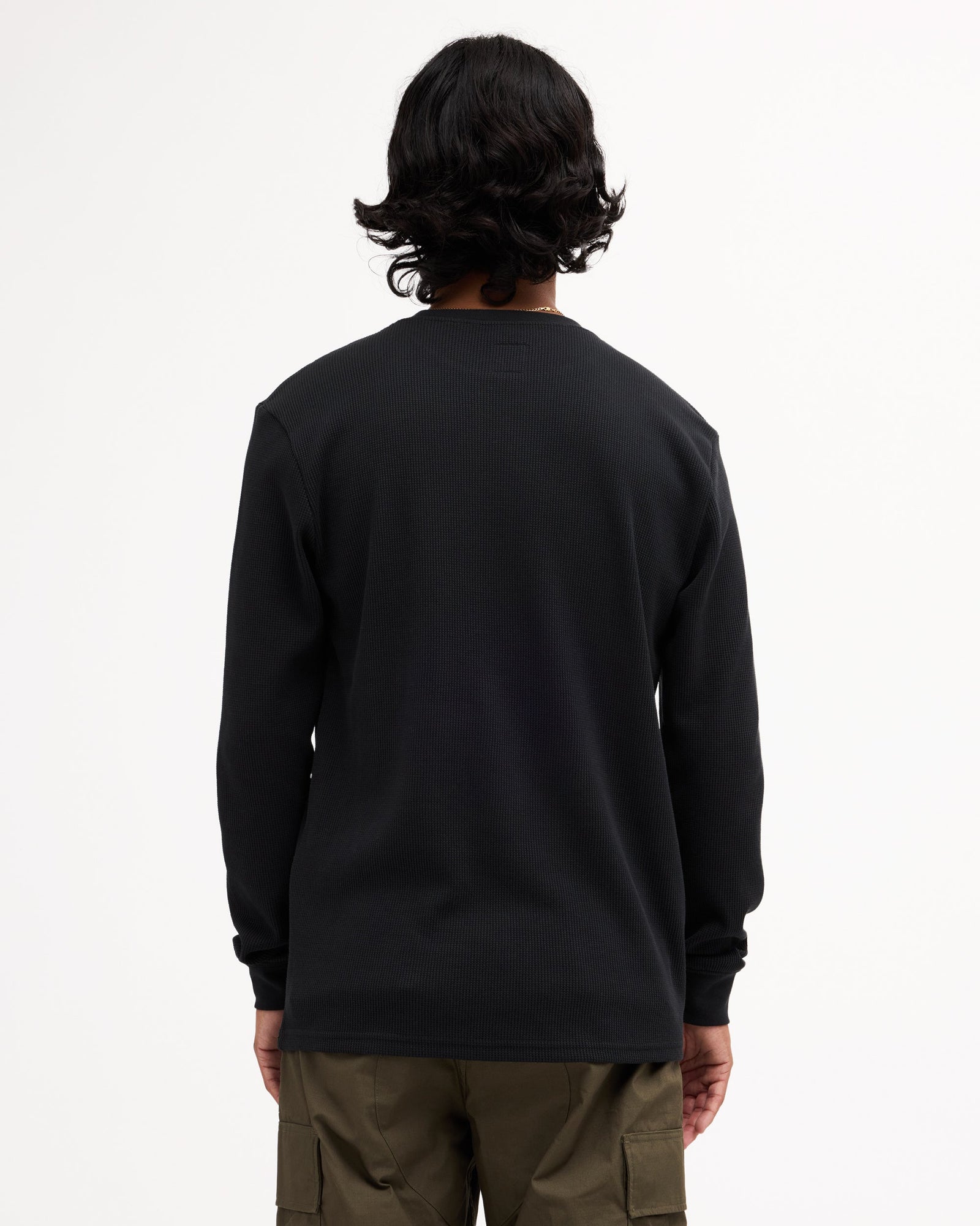 Mens Dayshift Thermal Long Sleeve Knitwear Black - Image 2