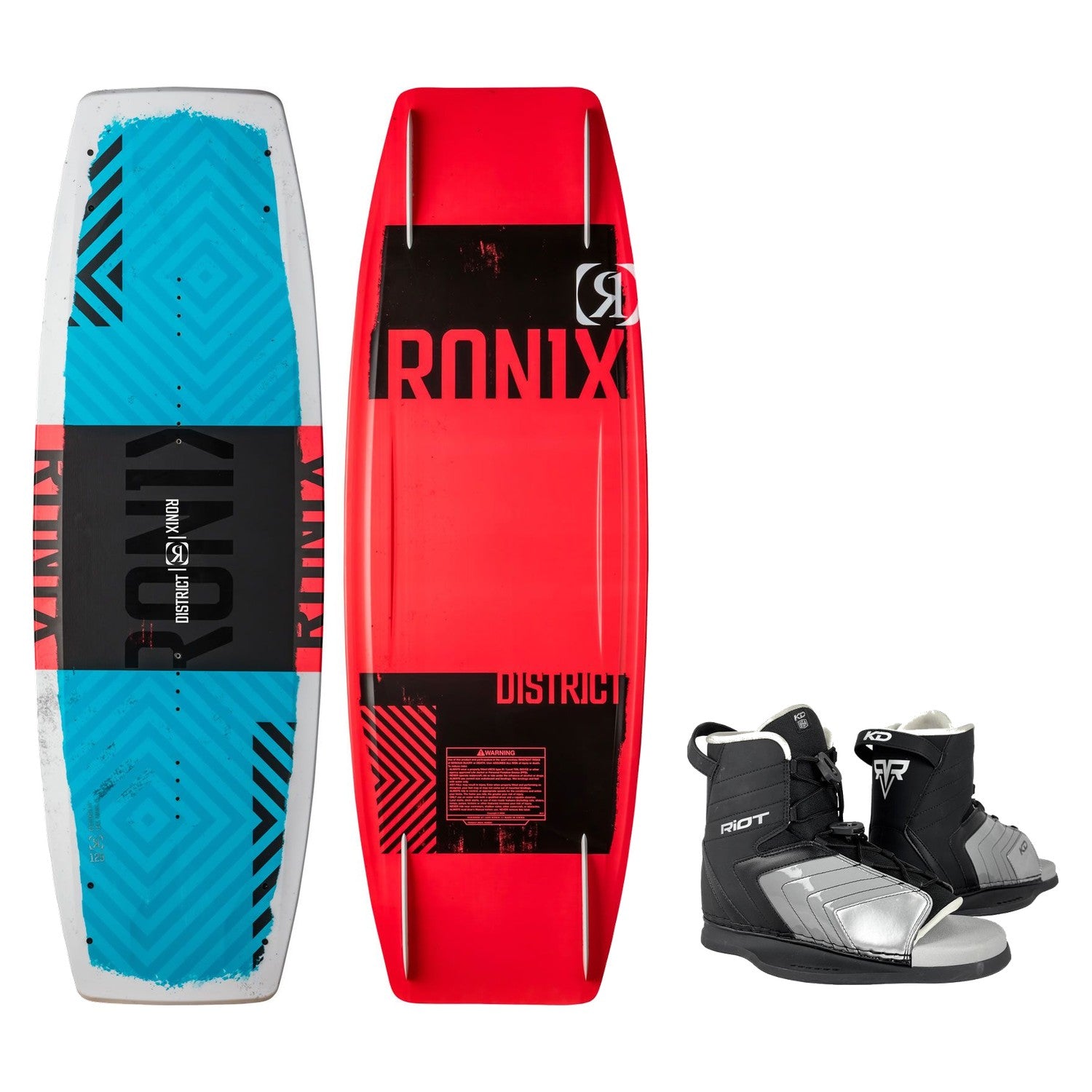 District Junior Wakeboard w/ Riot Boot Package - Image 1