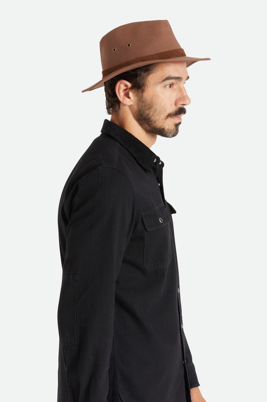 Brixton Messer Utility Adventure Fedora Desert Palm