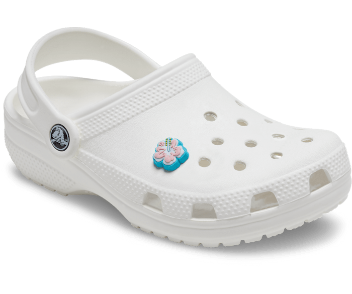 Blue Hibiscus Shoe Charm 