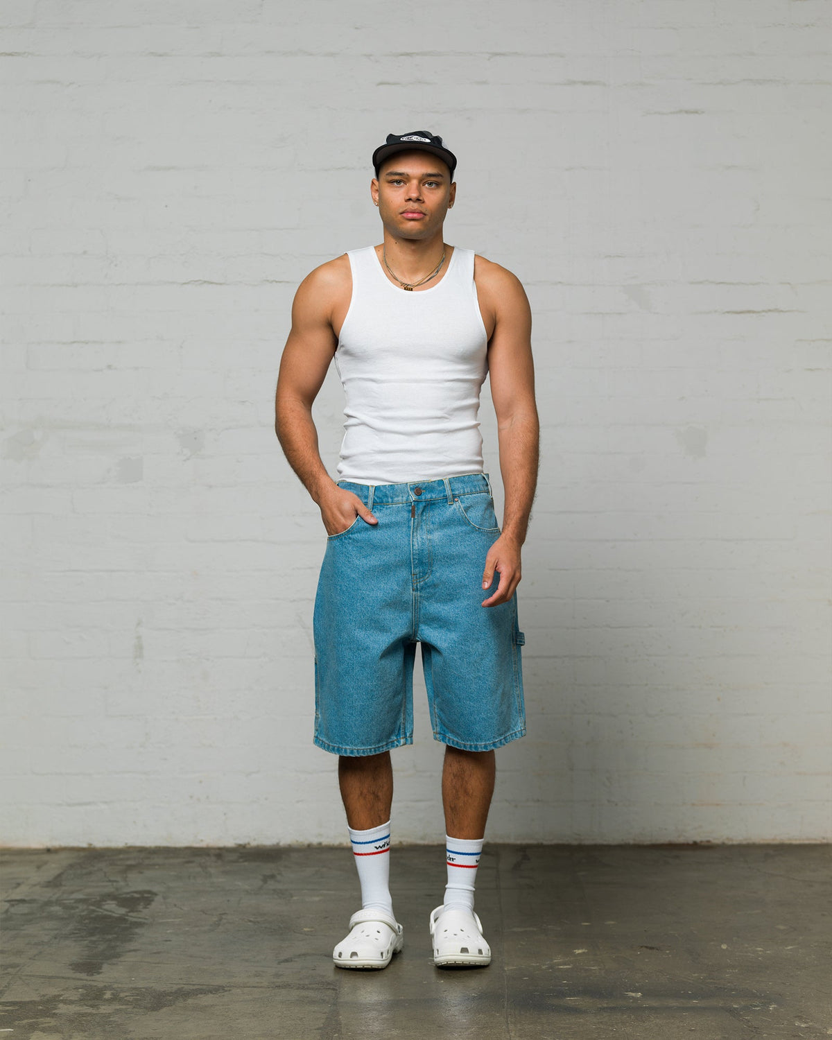 Booster Denim Short Washed Blue - Image 4