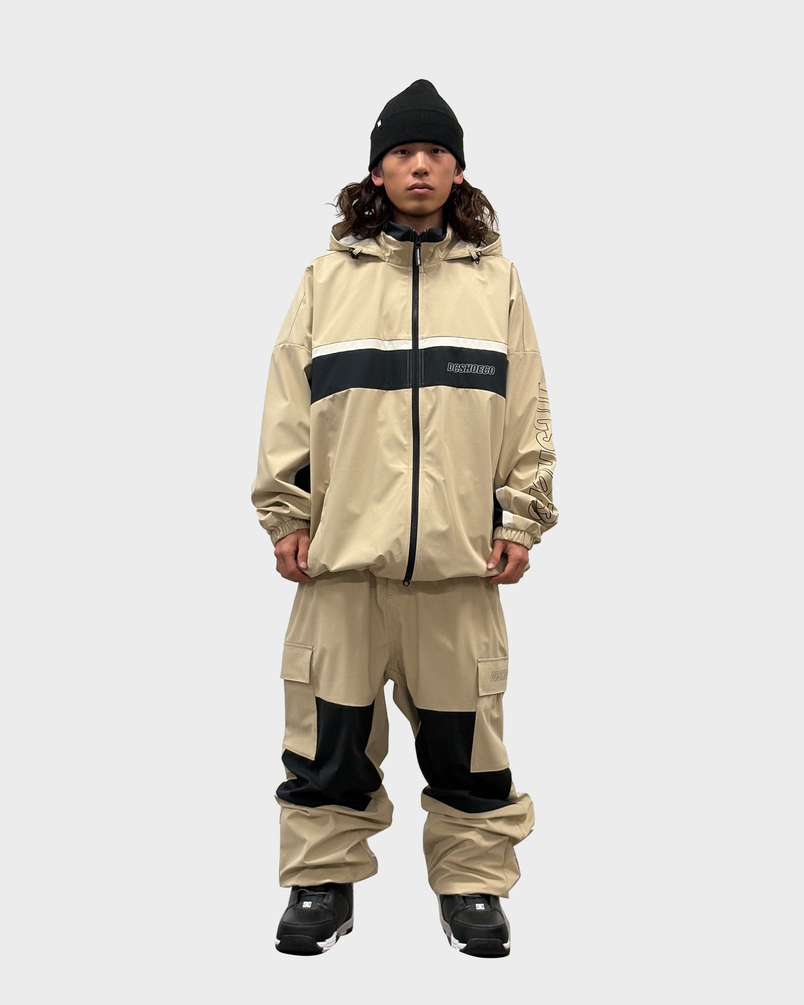 Mens Snow Insulated Jacket Snowboard Jacket Beige - Image 1