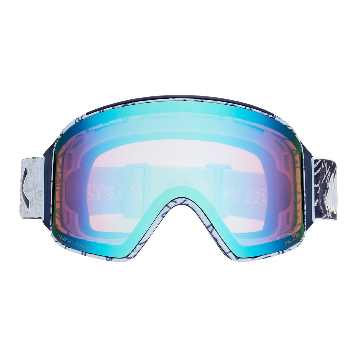 Encounters With Lucas Beaufort M4 Low Bridge Fit Goggles (Cylindrical) + Bonus Lens + Mfi Face Mask LB Midnight Gus - Perceive Variable Blue Lens (21% / S2) w/ Perceive Cloudy Pink Lens (53% / S1) - Image 2