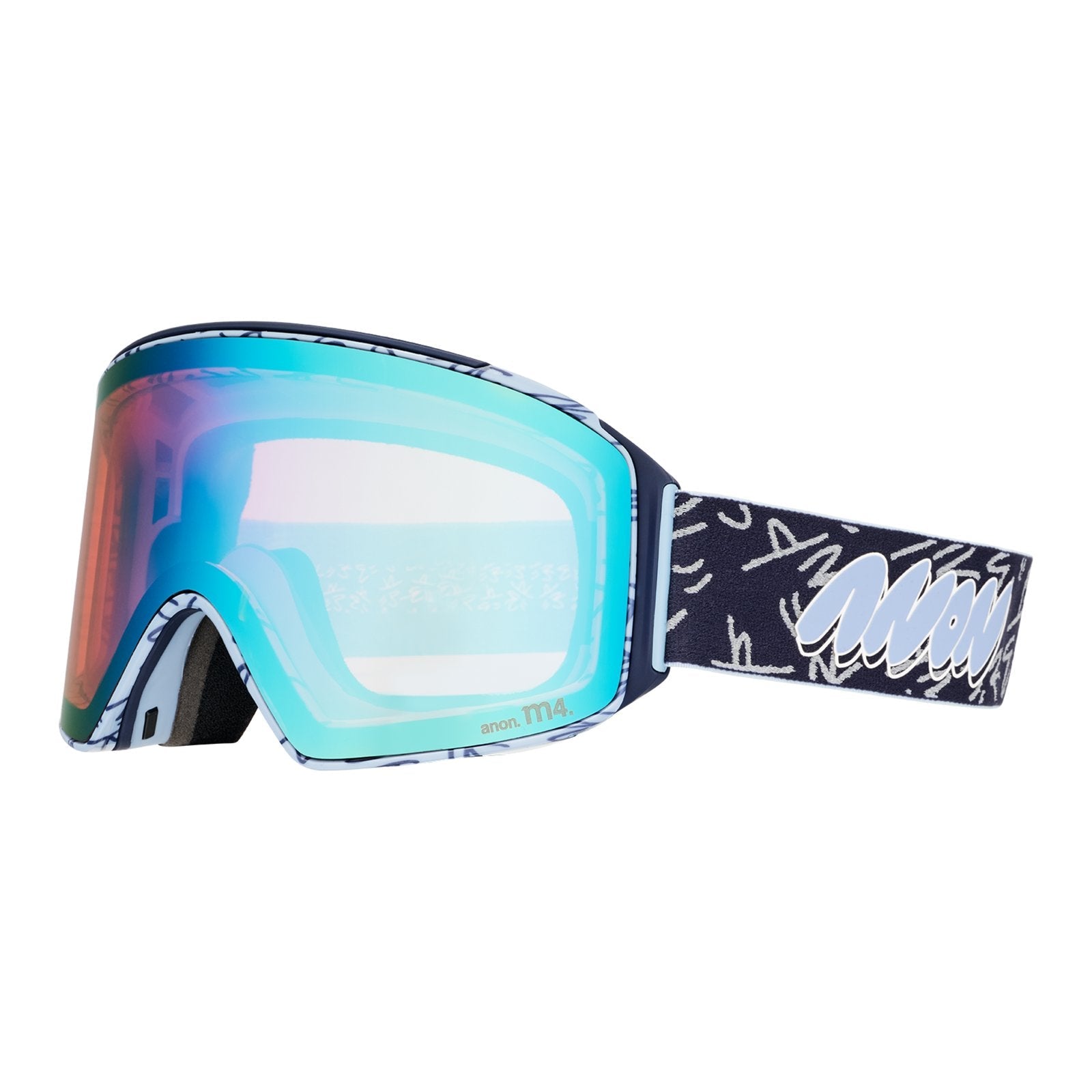 Encounters With Lucas Beaufort M4 Low Bridge Fit Goggles (Cylindrical) + Bonus Lens + Mfi Face Mask LB Midnight Gus - Perceive Variable Blue Lens (21% / S2) w/ Perceive Cloudy Pink Lens (53% / S1) - Image 1