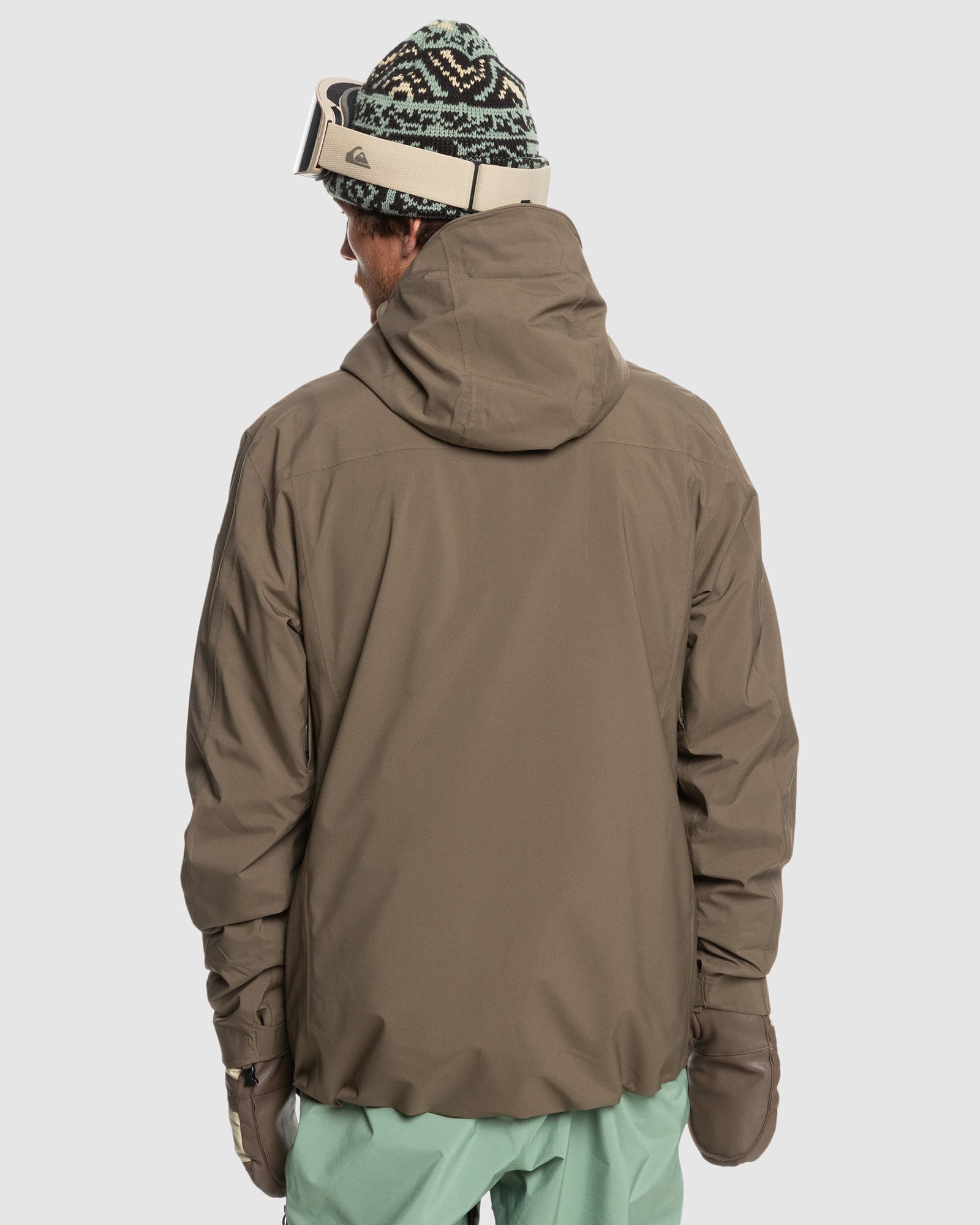 Mens Quest Stretch Snowboard Jacket Canteen - Image 2