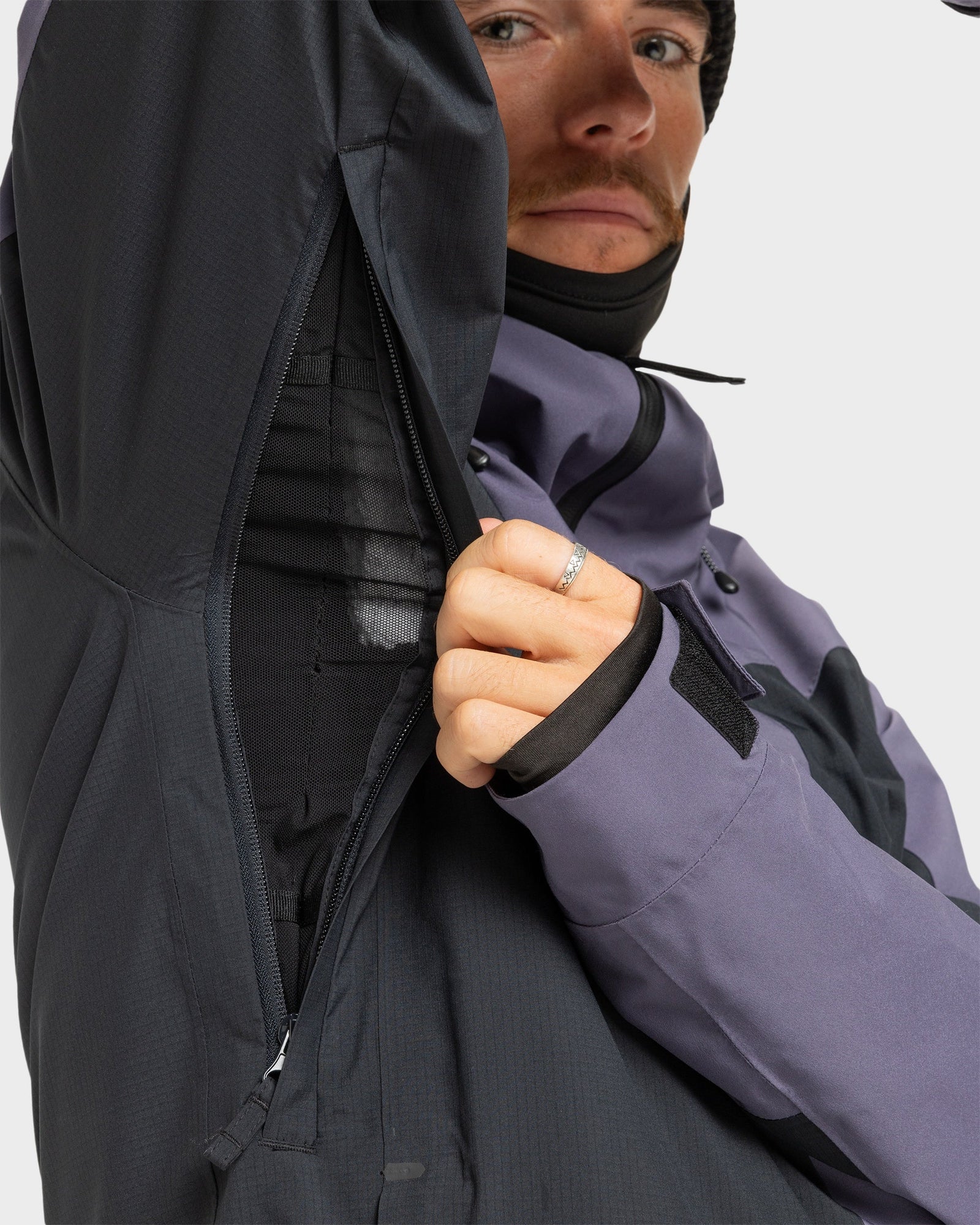 Mens Ultralight Stretch Snow Jacket Graystone - Image 10